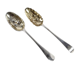 (2) Sterling Silver Berry Spoons