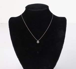 14K White Gold 1.22 Carat Diamond Necklace