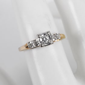 14K Filigree Diamond Ring