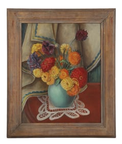 Anne Kutka McCosh Still Life "Zinnias"
