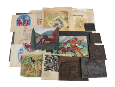 Gladys Roosevelt Dick (80) Pcs Sketches and Artwork