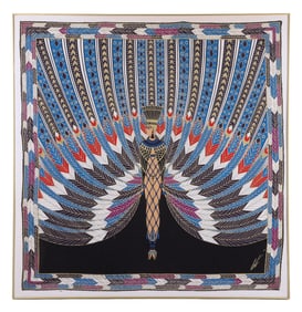 Romain (Erte) De Tirtoff Silk Scarf in Frame