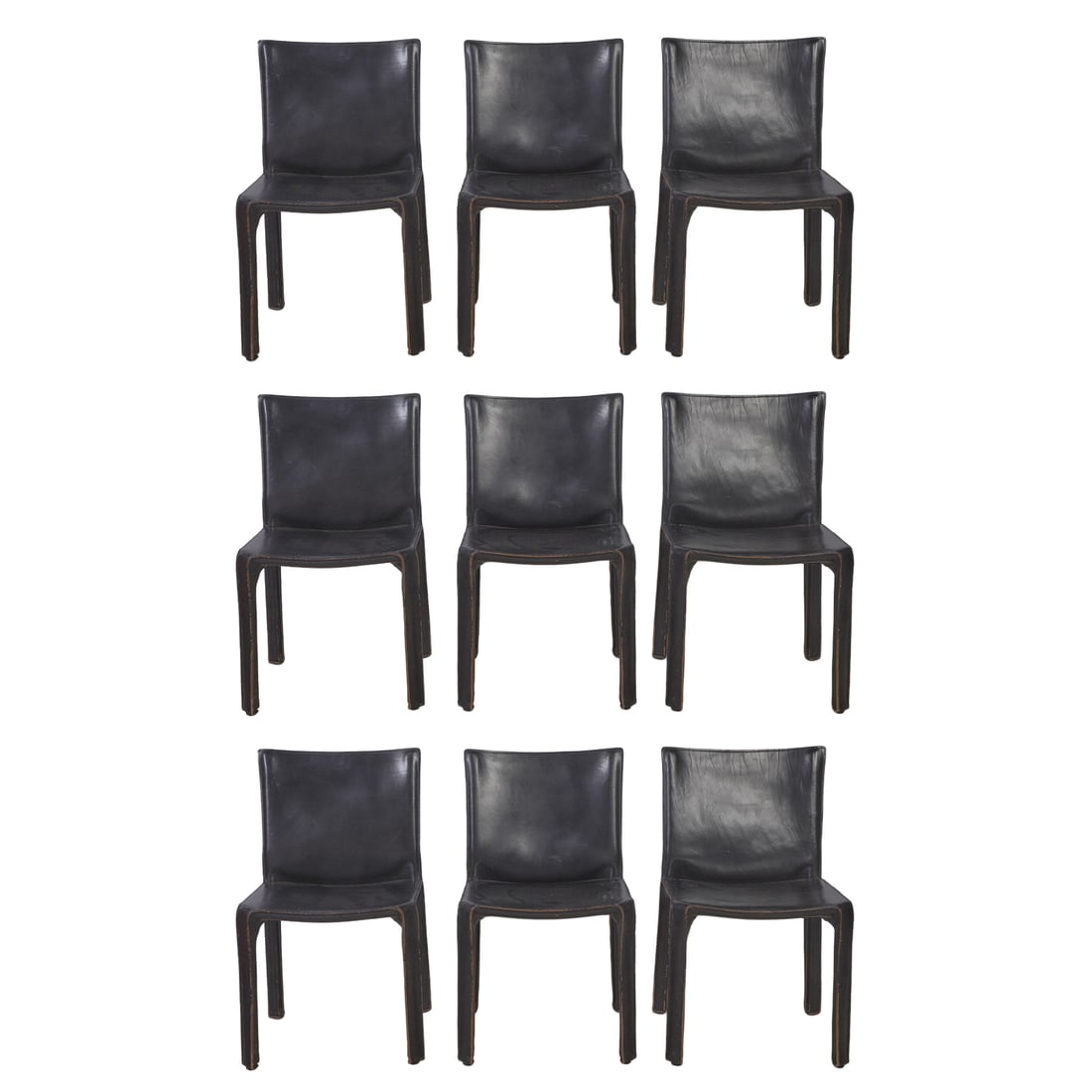 Set of (9) Cassina Cab 412 Chairs, Mario Bellini (1 of 9)