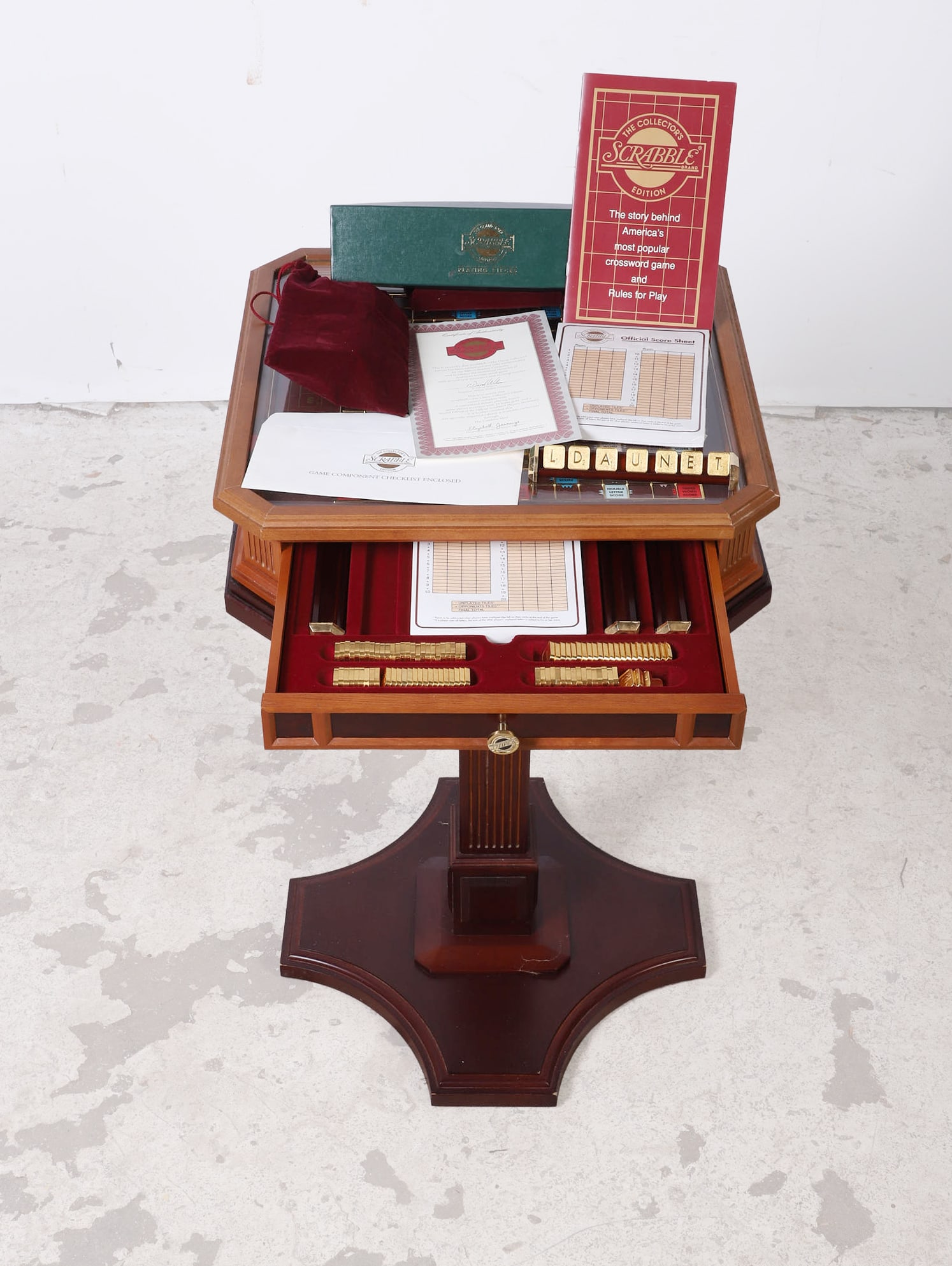 Franklin Mint Scrabble Games Table - 2