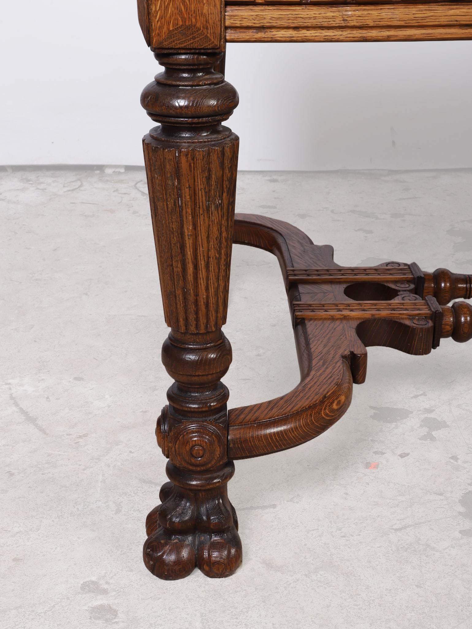 Victorian Tiger Oak Library Table - 8