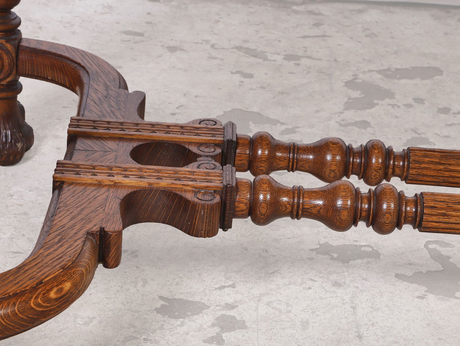 Victorian Tiger Oak Library Table - 9