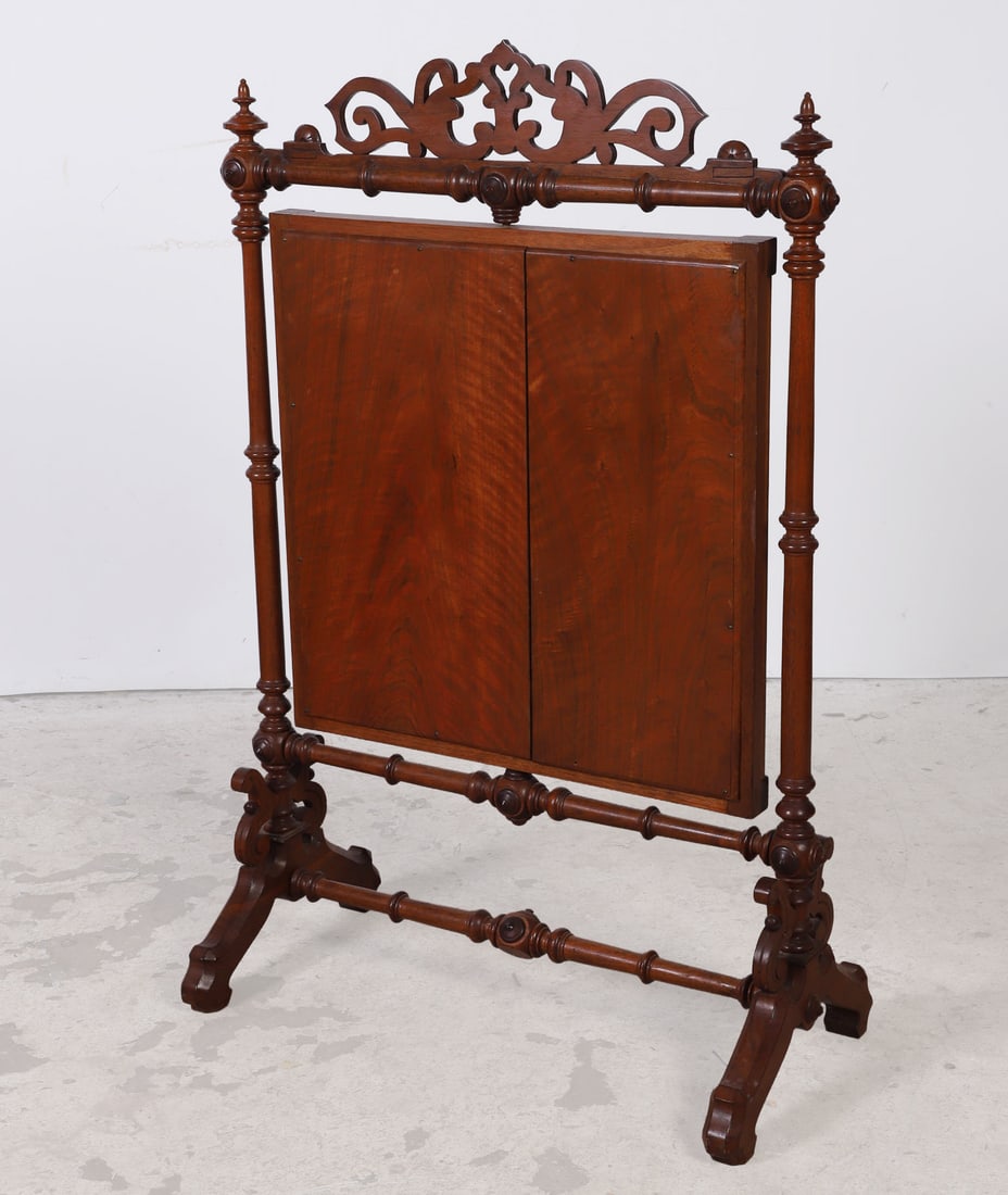 Victorian Needlepoint Firescreen - 3