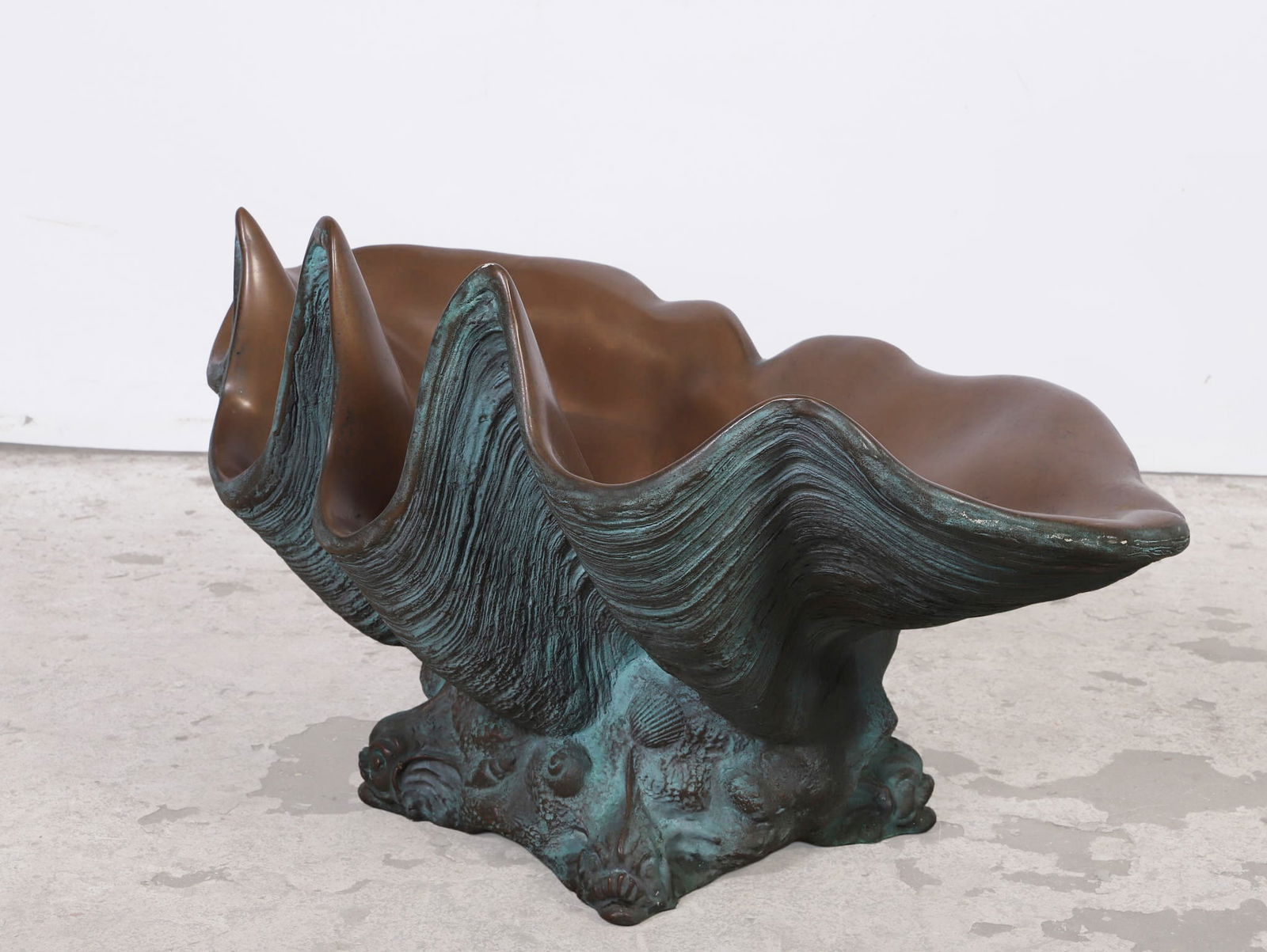 Patinated Oversized Clamshell Vessel - 5