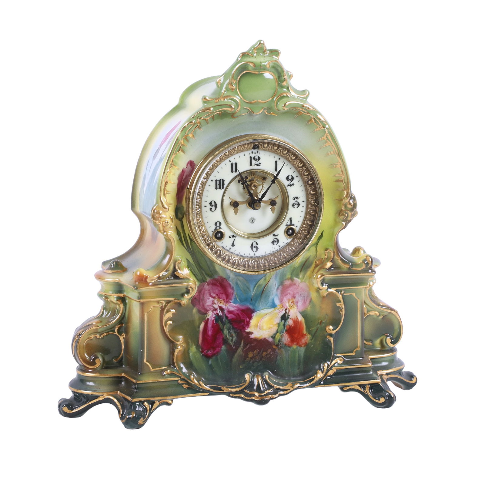 Ansonia Royal Bonn Porcelain Shelf Clock (1 of 12)