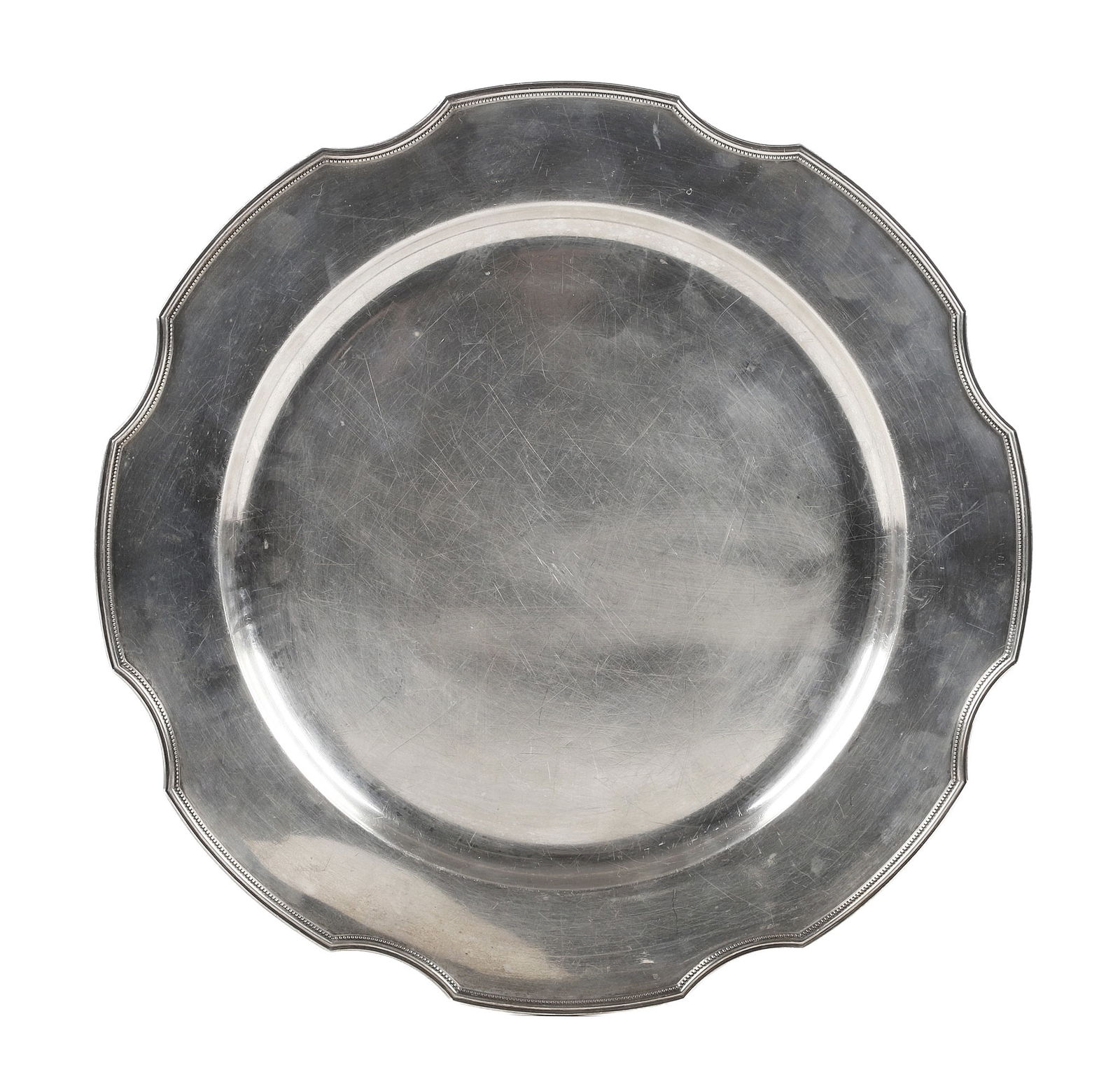 Gorham Sterling Silver Gadroon Rim Serving Tray. (1 of 6)
