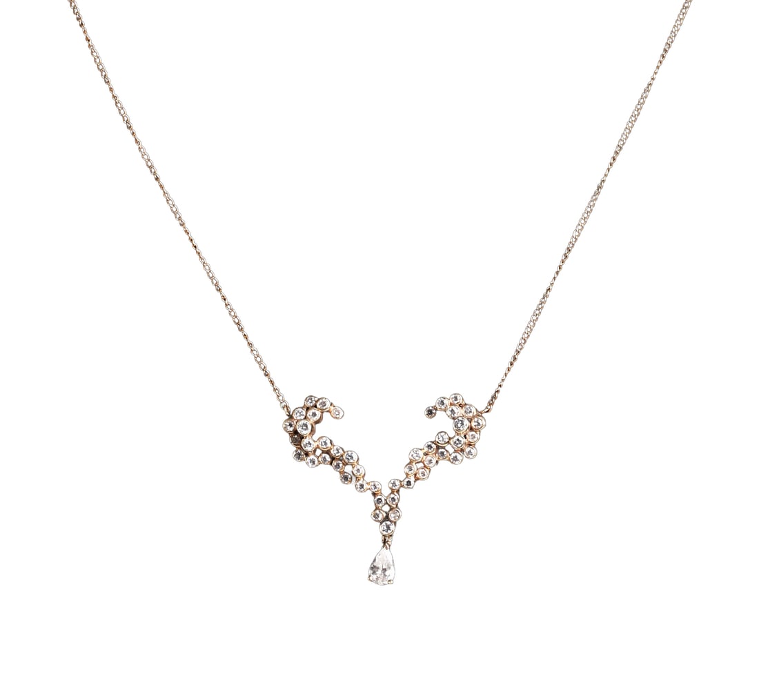 14K Yellow Gold Custom Made Diamond Necklace (1 of 10)