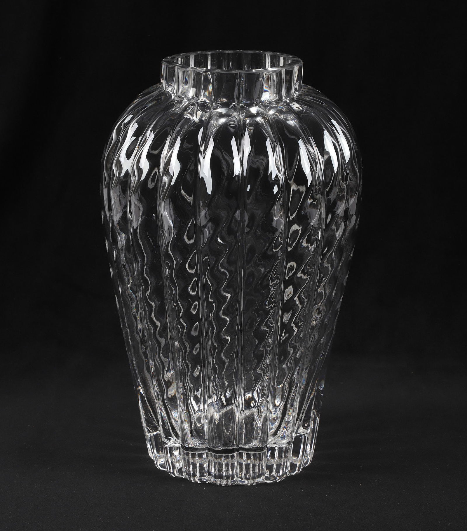 Tiffany & Co Optic Ribbed Glass Vase (1 of 6)