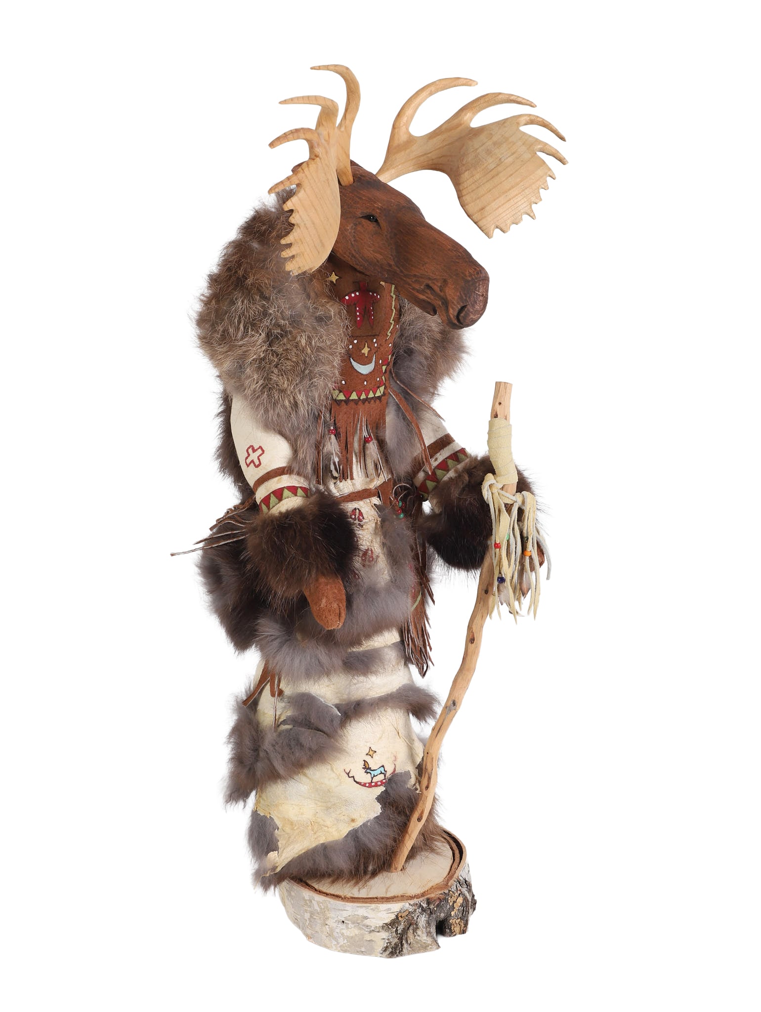 Bull Moose Kachina by Kevin and Shawn Gadomski: Bull Moose Kachina signed by Kevin and Shawn Gadomski 7/14, 78/100, 17" h.