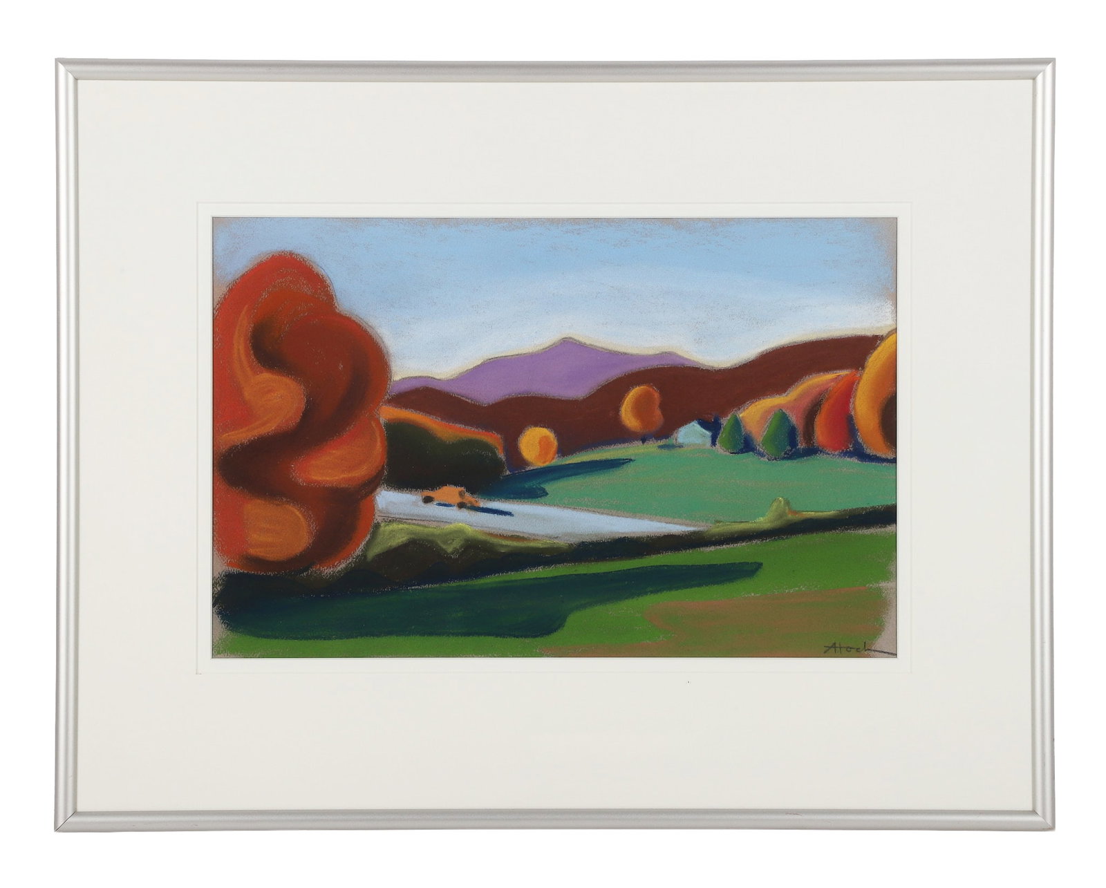 Modernist Pastel Landscape (20th C) (1 of 5)
