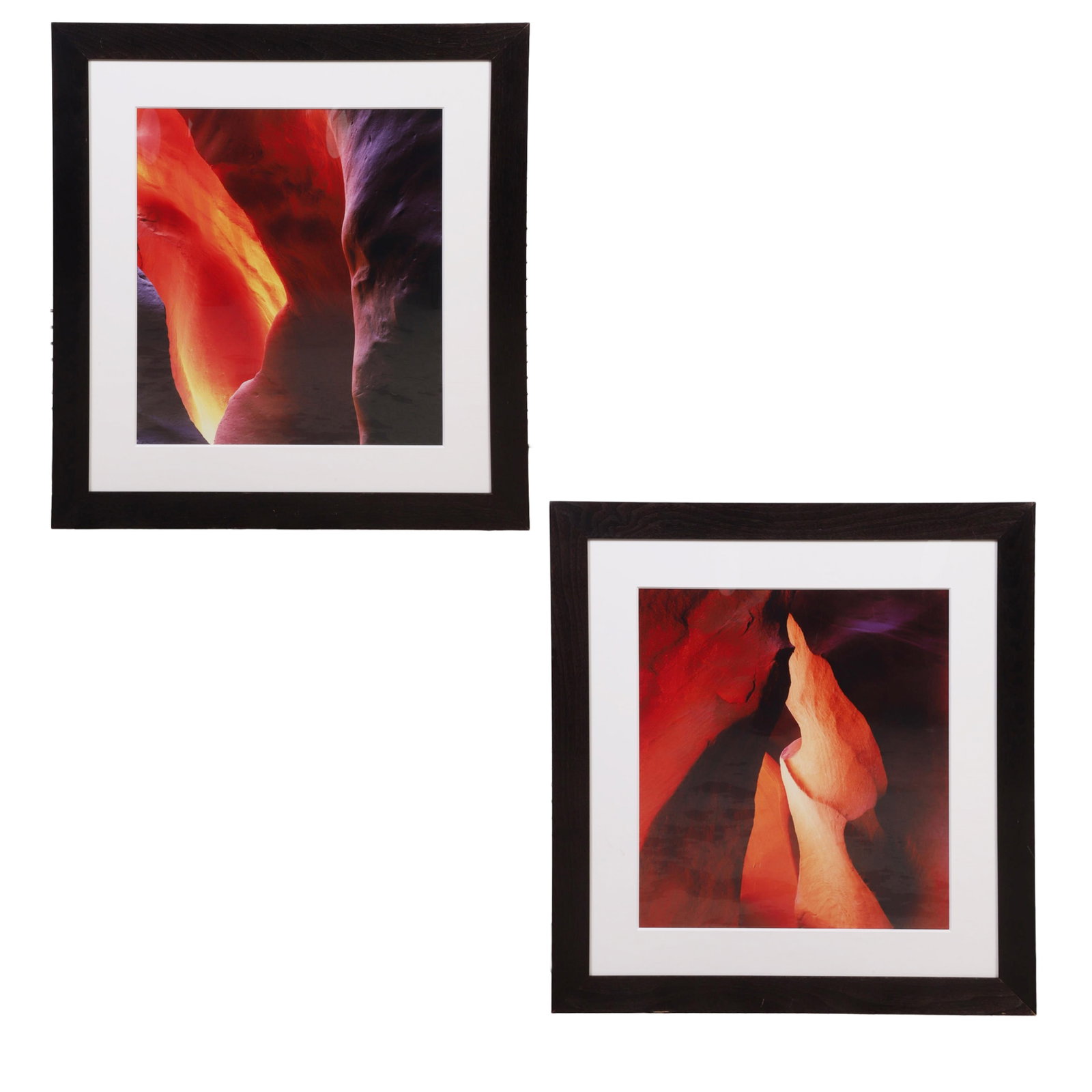 Esguerra, Carlos L. (Philippines/NY 20th C): Carlos L. Esguerra Philippines/NY 20th C Slot Canyon, 2002 Color Photographs Two works, each of an edition, 4/200 and 5/200. Framed under glass. Image Height: 20 in, Image Width: 18 in, Framed