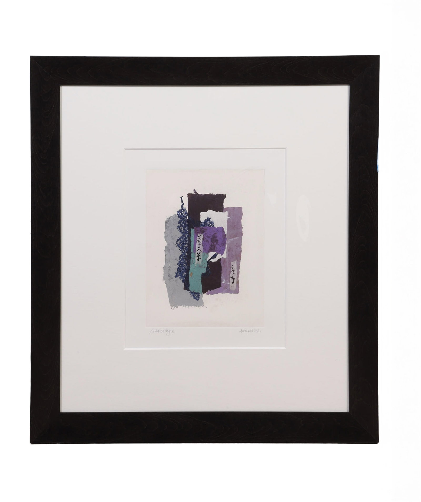 Bergstrom, Marilyn (American b.1937): Marilyn Bergstrom American b.1937 Monotype Serigraph Post modernist composition. Framed under glass. Pencil signed. Image Height: 11 7/8 in, Image Width: 8 3/4 in, Framed Height: 22 in, Framed Width: