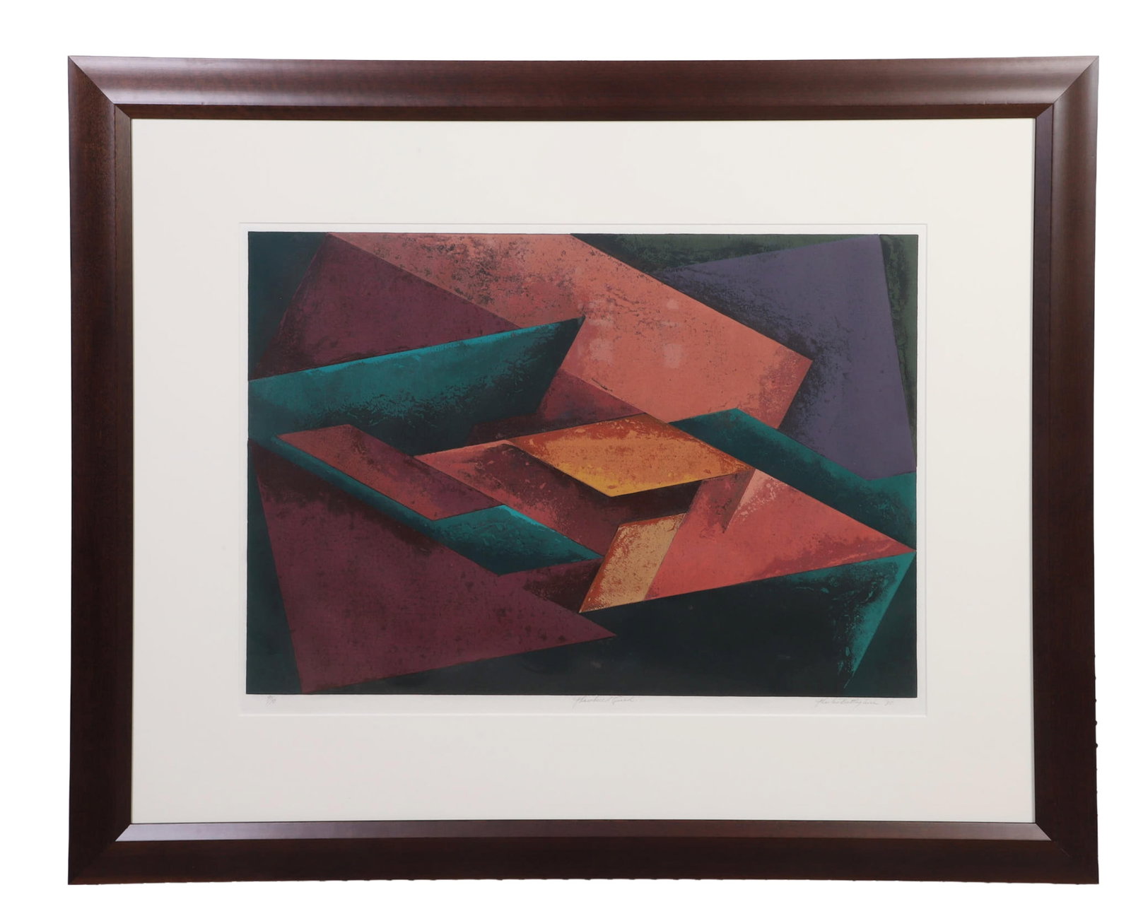 Battaglini, Charles (1942-2020): Charles Battaglini 1942-2020 Chambered Quad, 1980 Cardboard relief print Of an edition, numbered 9/10. Signed lower right in pencil. Framed under glass. Image Height: 22 in, Image Width: 30 in,