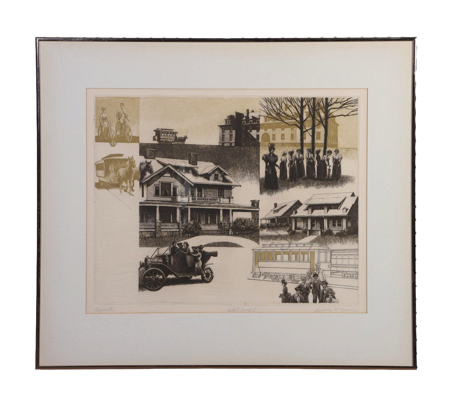 Artist, Unknown: Unknown Artist Six Over '78 Print Collage of Victorian imagery. Inscribed in margin "Elizabeth", "Artist's Proof I" Image Height: 16 1/2 in, Image Width: 20 3/4 in, Framed Height: 24 3/4 in, Framed