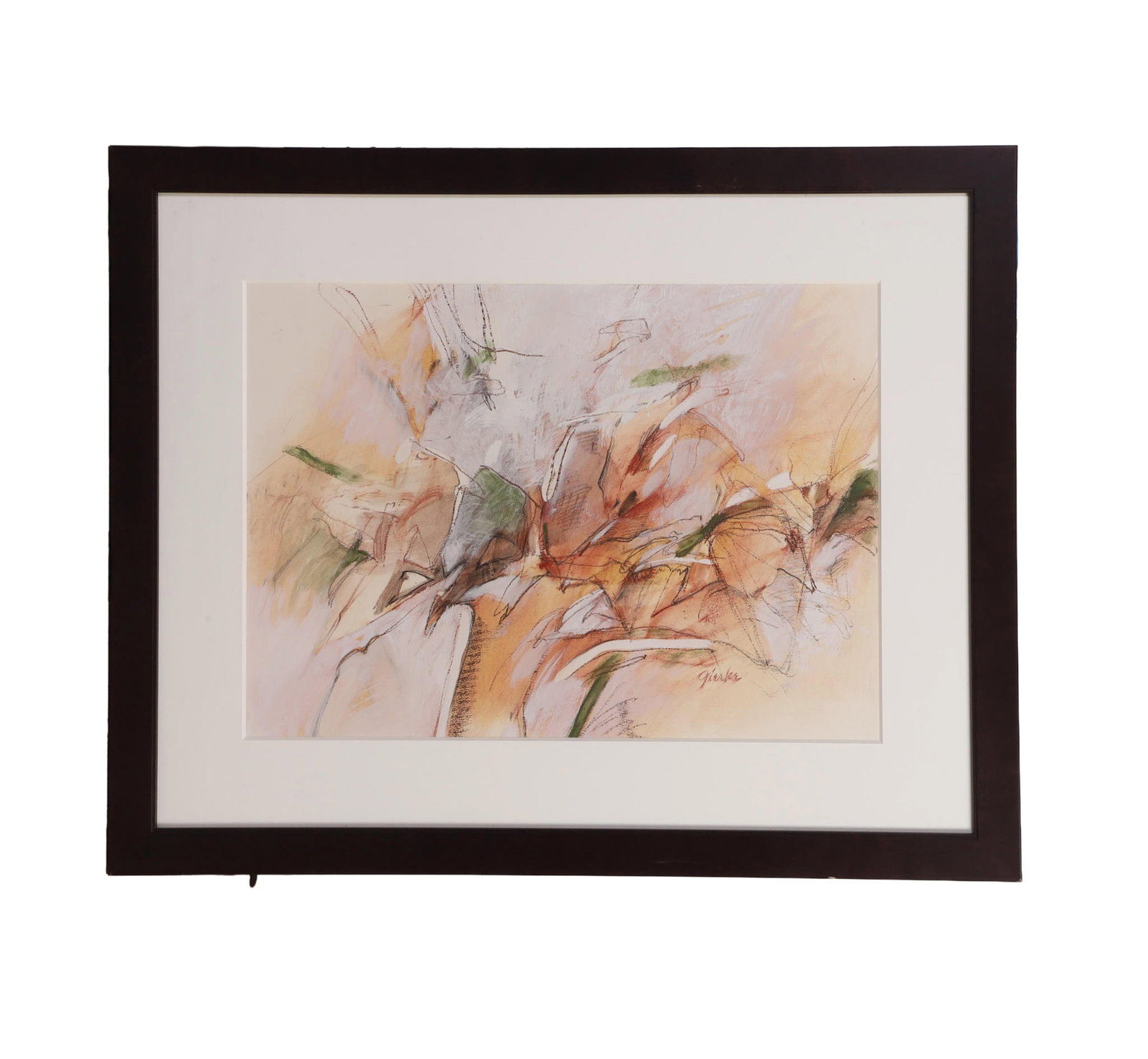 Gierke, Rene: Rene Gierke Landscape Drawing 4 Mixed Media on paper Signed lower right. Image Height: 16 7/8 in, Image Width: 23 3/4 in, Framed Height: 27 1/8 in, Framed Width: 33 7/8 in