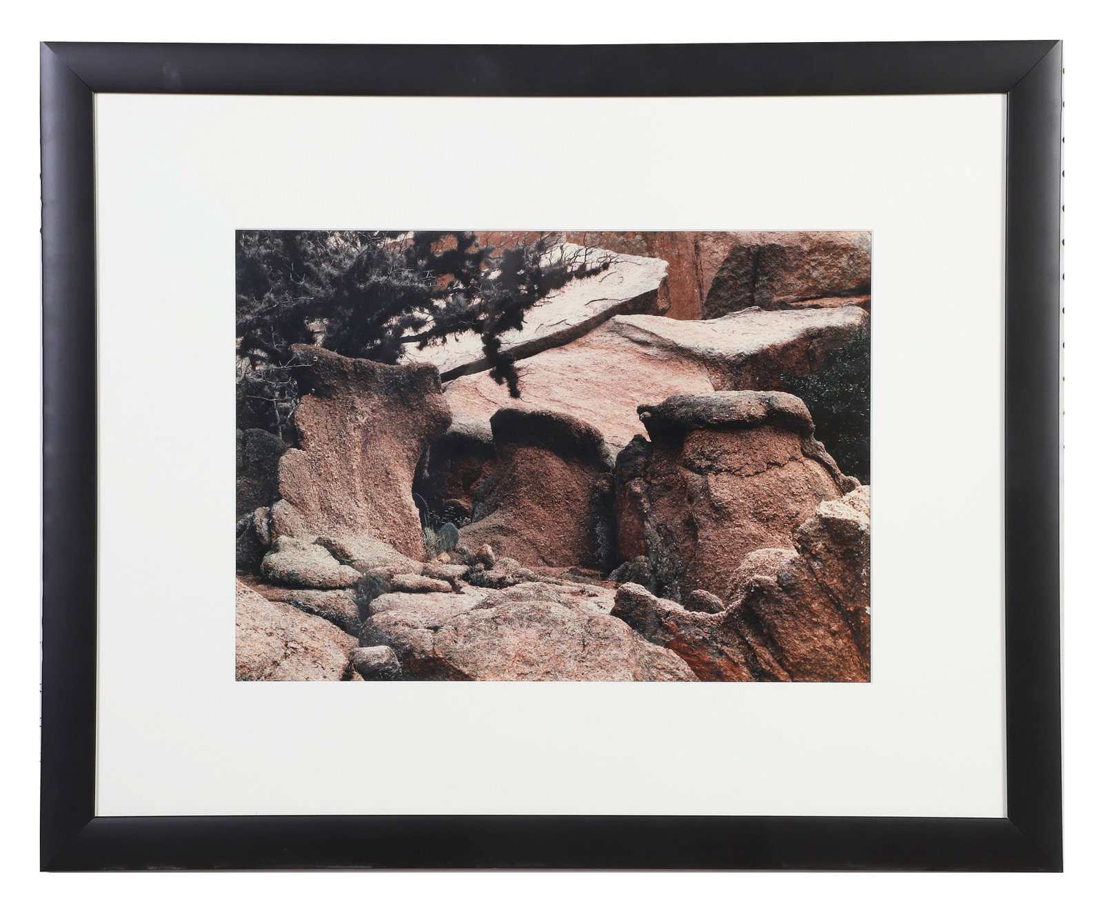 Kruvand, Charles (American 20/21st C): Charles Kruvand American 20/21st C Untitled (Canyon Photo) Cibachrome Nature photo. Framed under glass. W: 13 in, H: 18.5 in, Framed Height: 26 in, Framed Width: 30 in