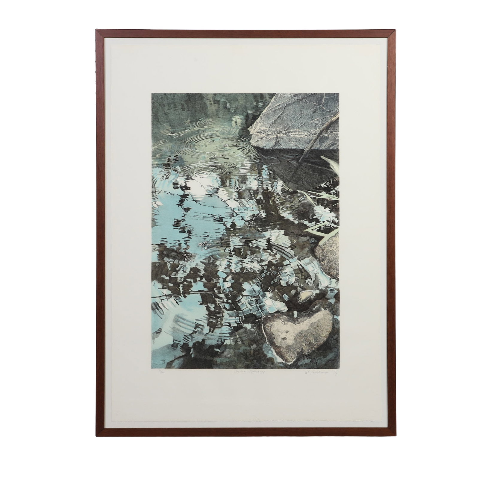 Kessler, David (American b.1950): David Kessler American b.1950 Surface Disturbance, 1976 Lithograph. Of an edition, numbered 56/60. framed under glass. Pencil signed. Image Height: 17.5 in, Image Width: 25 in, Framed Height: 28 in,
