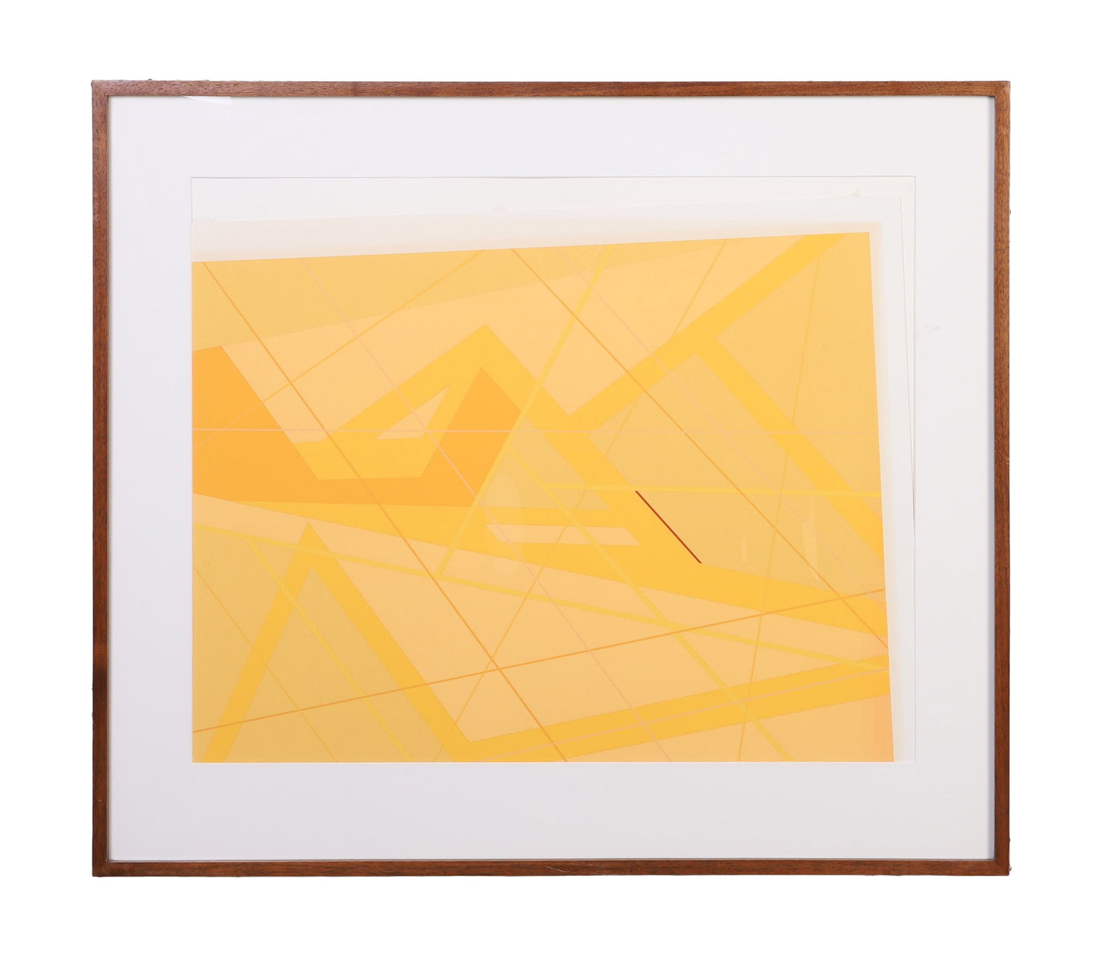 Maki, Sheila (Canadian 1932-2021): Sheila Maki Canadian 1932-2021 Orange is Beautiful, 1977 Lithograph Of an edition, numbered 26/37. Framed under glass. Image Height: 19 3/4 in, Image Width: 25 in, Framed Height: 28 1/2 in, Framed Wid