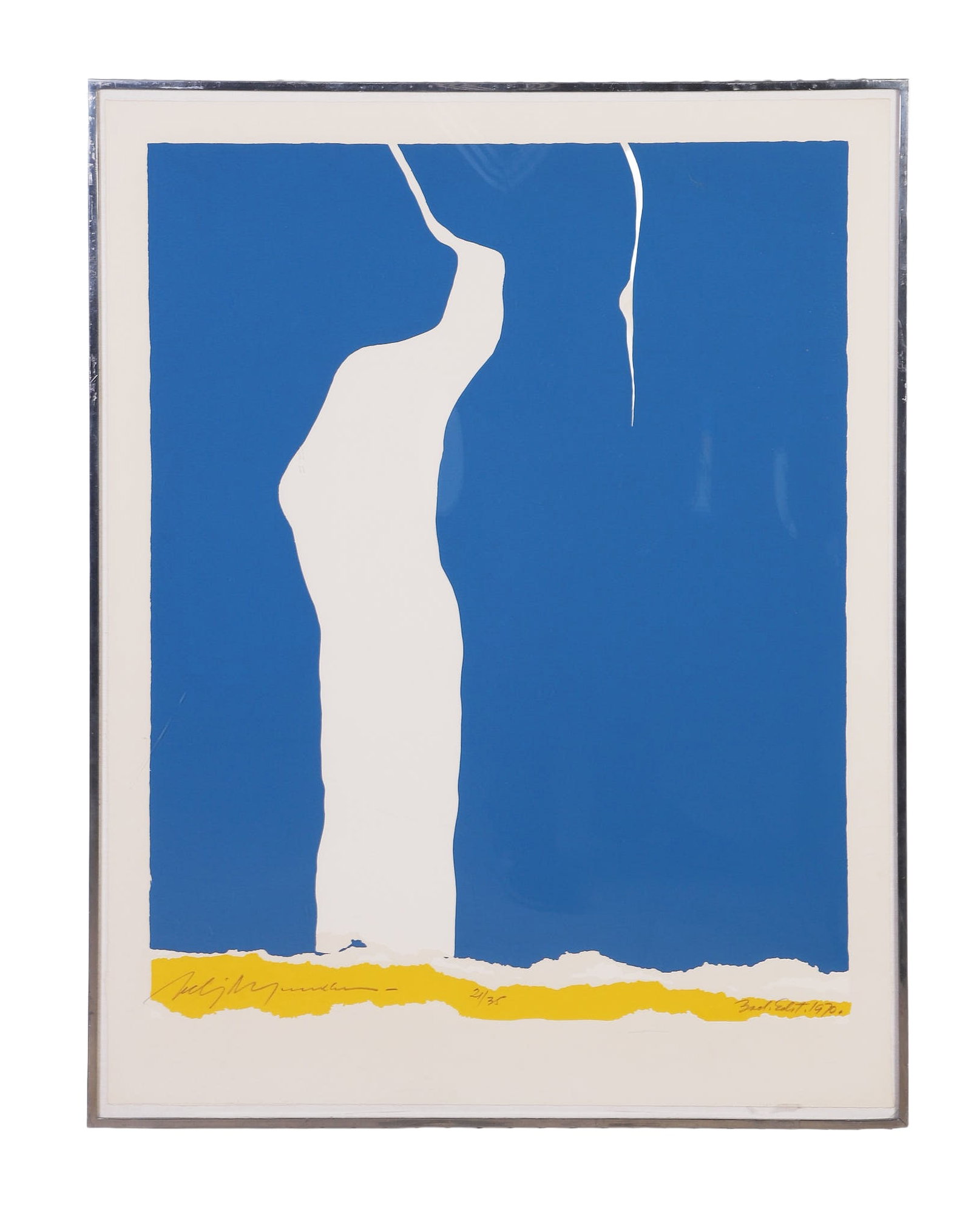 Yunkers, Adja (Latvian/American 1900-1983): Adja Yunkers Latvian/American 1900-1983 Untitled (Abstract) Silkscreen Lithograph Of an edition 21/35. Signed and inscribed "3rd. Edit. 1970." Image Height: 31 7/8 in, Image Width: 24 1/2 in, Framed