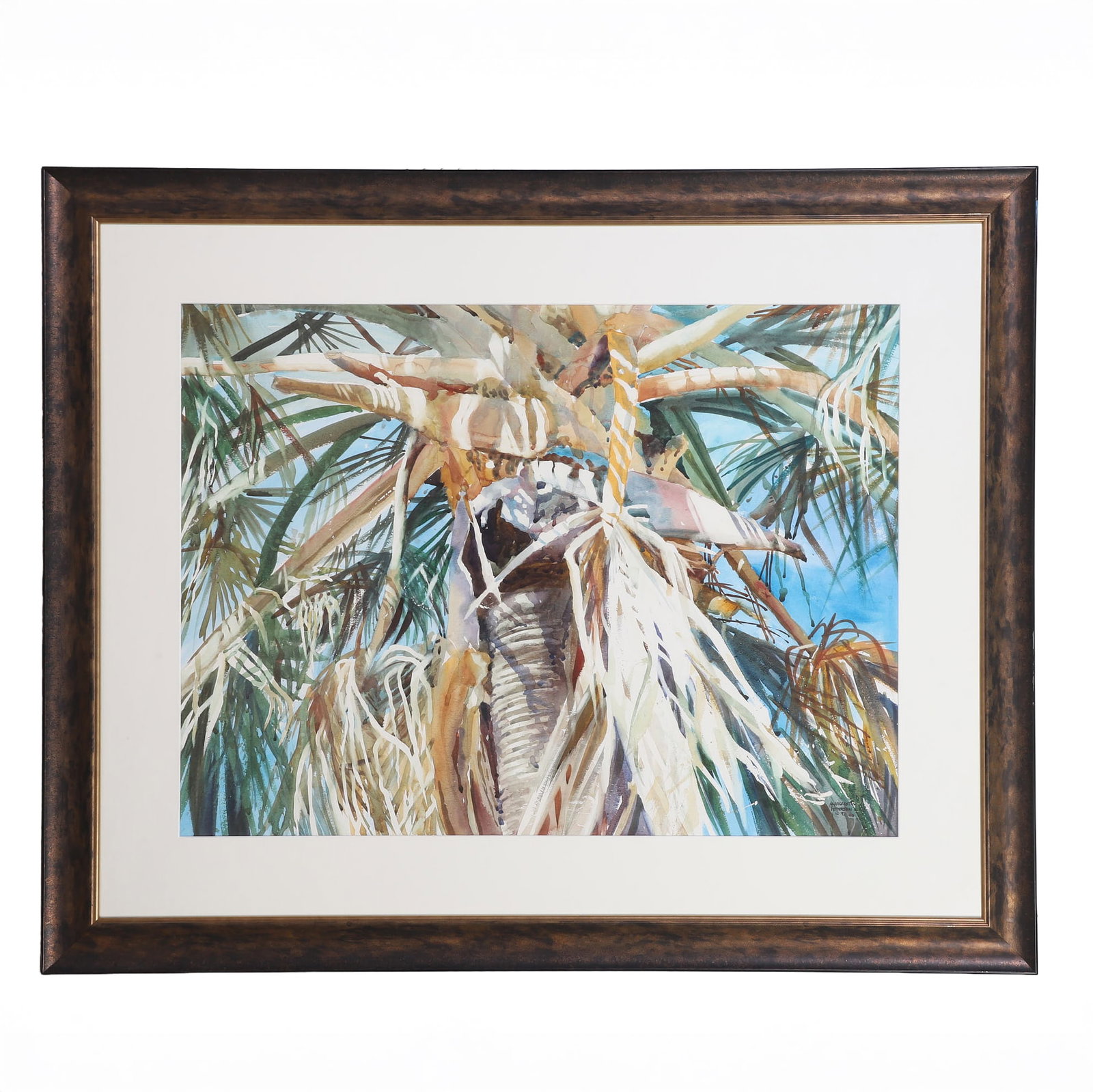 Petterson, Margaret (South Carolina Contemporary): Margaret Petterson South Carolina Contemporary No.13, Palm, 1992 Watercolor on board Framed under glass. 28.25" H x 38" W, sight. 42.5" H x 52.75" W, frame.