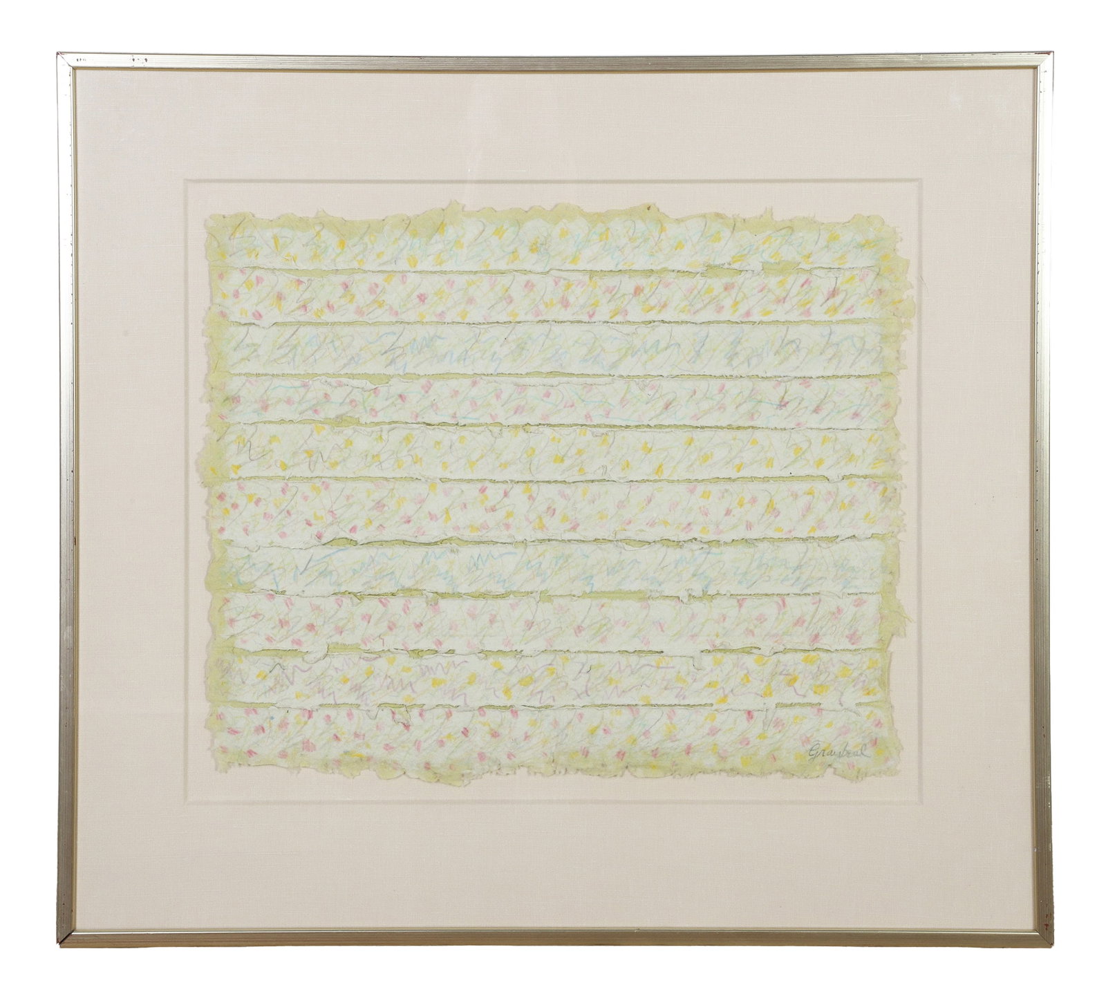 Graybeal, Laura (North Carolina 20th C.): Laura Graybeal North Carolina 20th C. Untitled, Paper Composition Mixed Media Paper