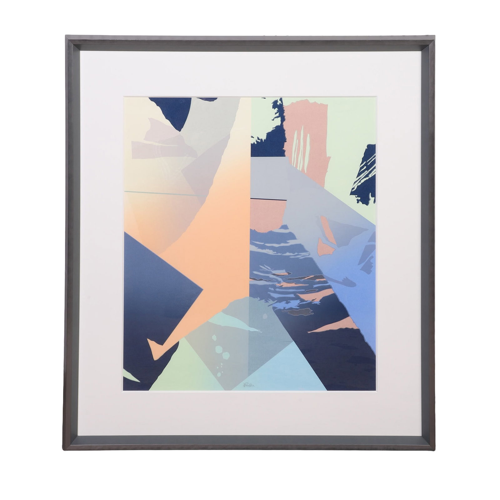 Frings, Dennis (American 20th C): Dennis Frings American 20th C Diffusion Lithograph. Numbered 73/150 Image Height: 25 1/2 in, Image Width: 22 1/4 in, Framed Height: 35 1/4 in, Framed Width: 32 in