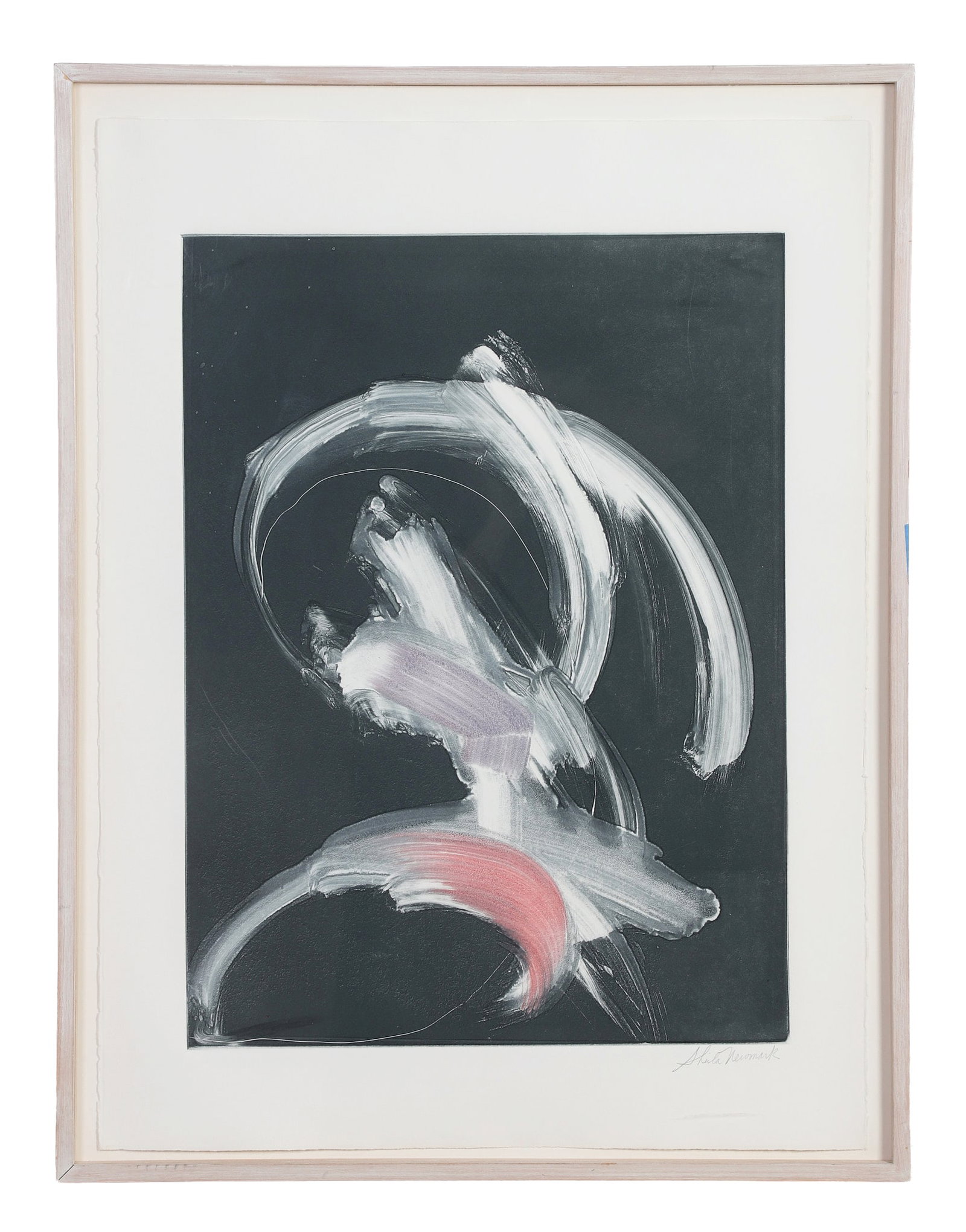 Newmark, Sheila (American 20th / 21st C.): Sheila Newmark American 20th / 21st C. Untitled (Abstract) Monotype Signed and numbered, 1/1, lower margin. Image Height: 30 in, Image Width: 22 in