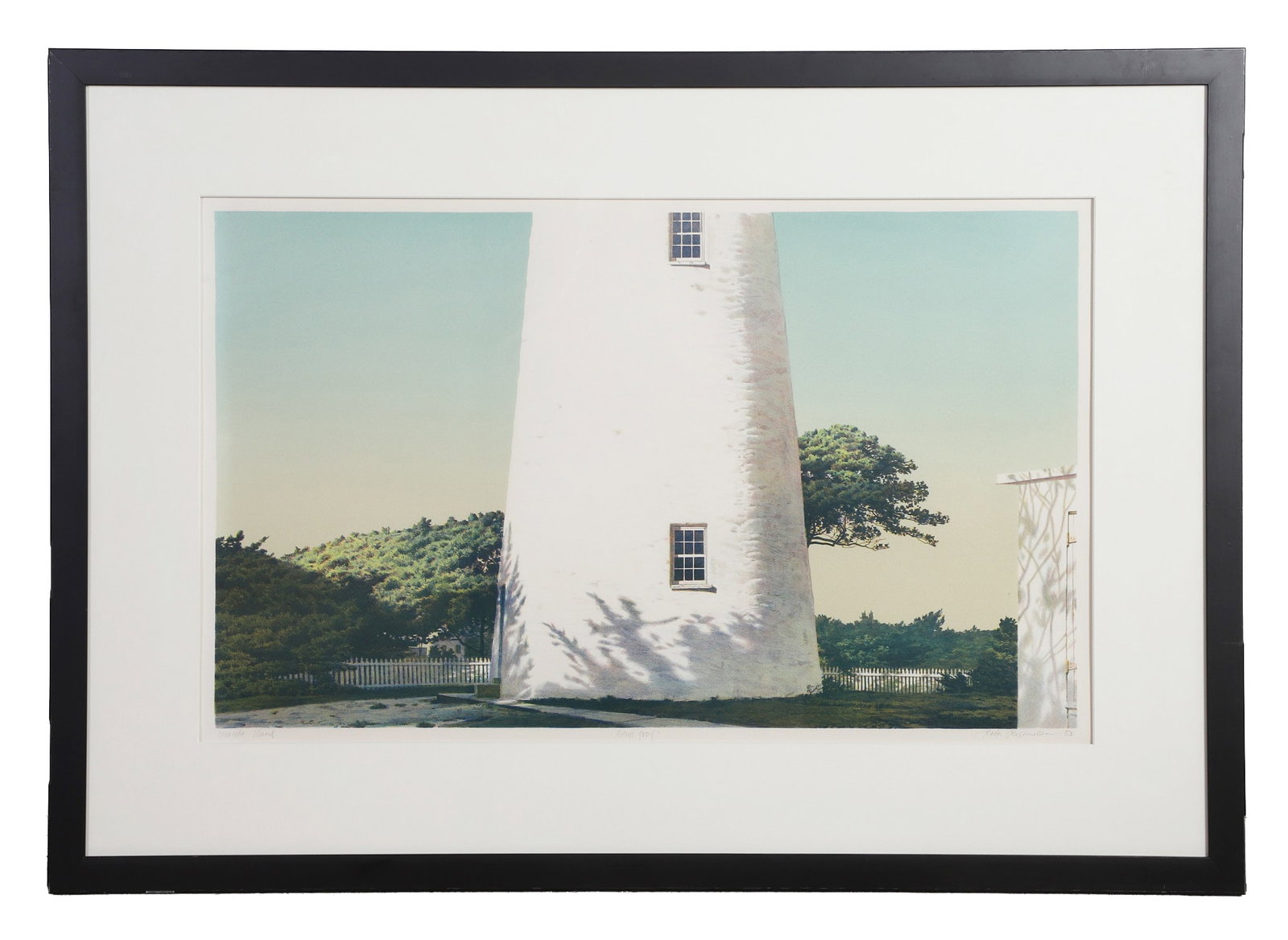 Rasmussen, Keith (American 1948-2006): Keith Rasmussen American 1948-2006 Okracoke Island, 1983 Color Lithograph Close up of The Ocracoke Island Lighthouse. Titled, marked Artist Proof, signed lower right and dated '83, all in lower