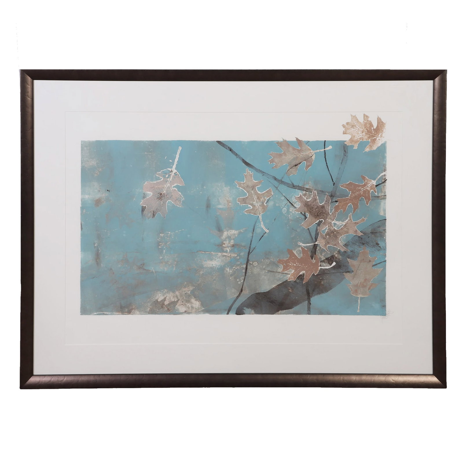 Frings, Dennis (American b. 1945): Dennis Frings American b. 1945 Untitled (Leaves and Branches) Monotype Signed lower right. Image Height: 30 in, Image Width: 43 in