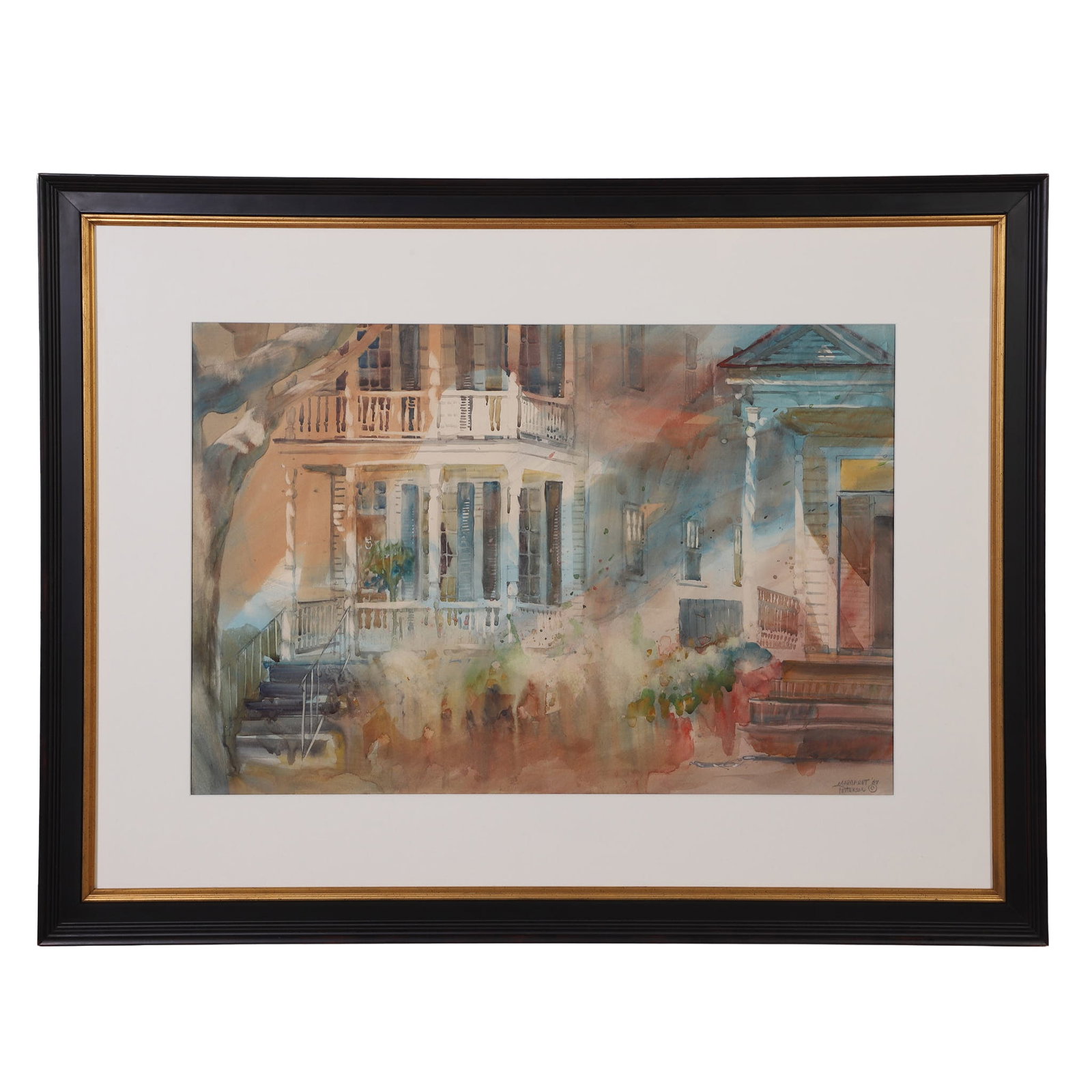 Petterson, Margaret (South Carolina 20th C): Margaret Petterson South Carolina 20th C Untitled, 1987 Watercolor 19.5" H x 28.5" W, sight. 31" H x 40.5" W, frame.