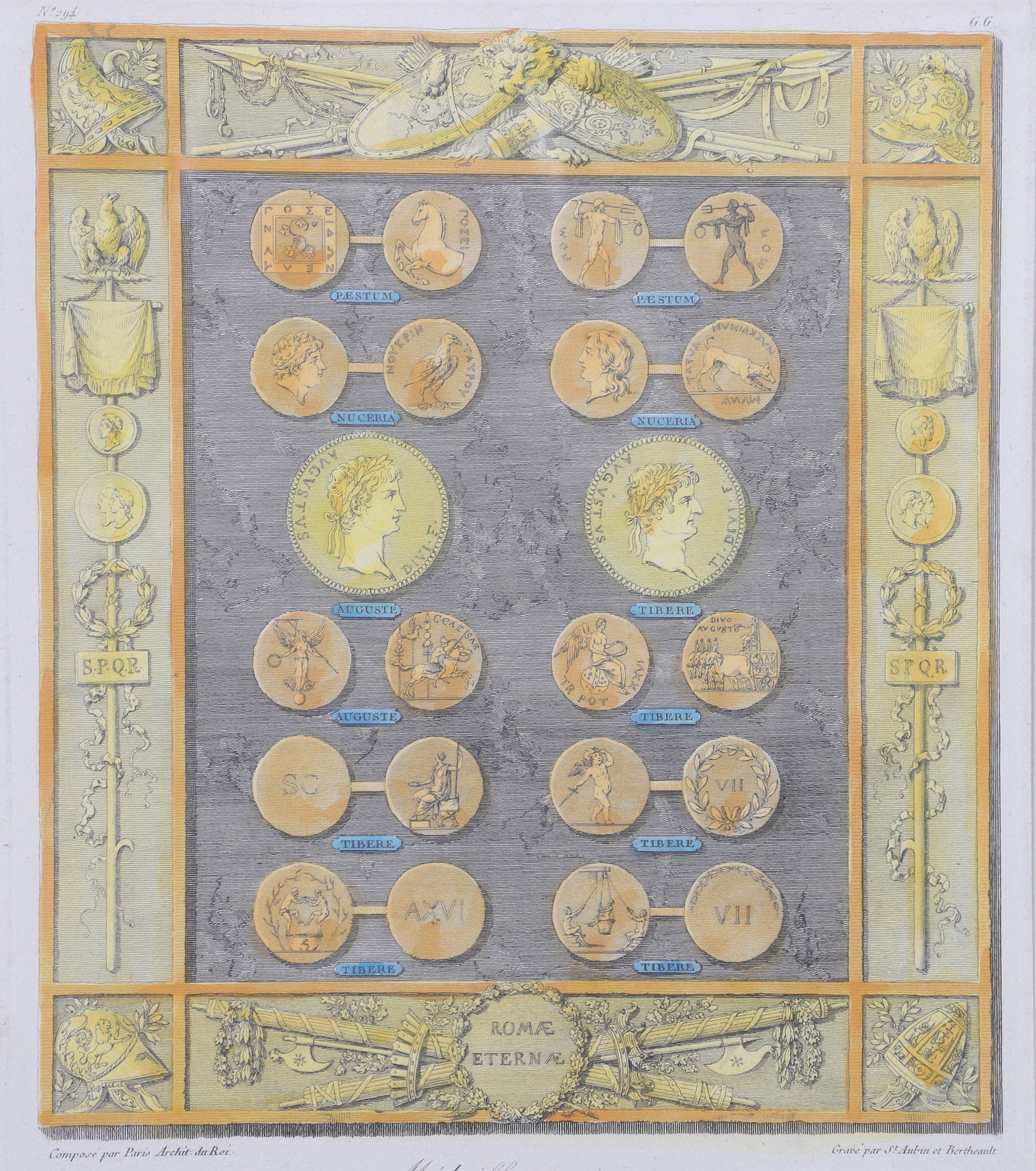 (3) Antique Colored Etchings - 6