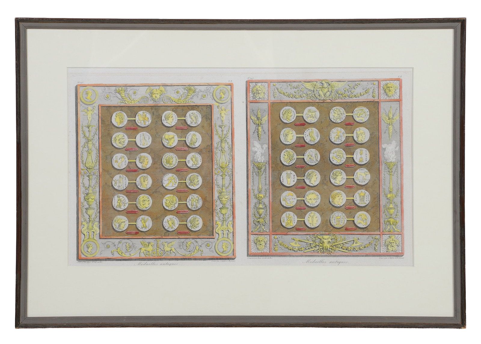 (3) Antique Colored Etchings - 7