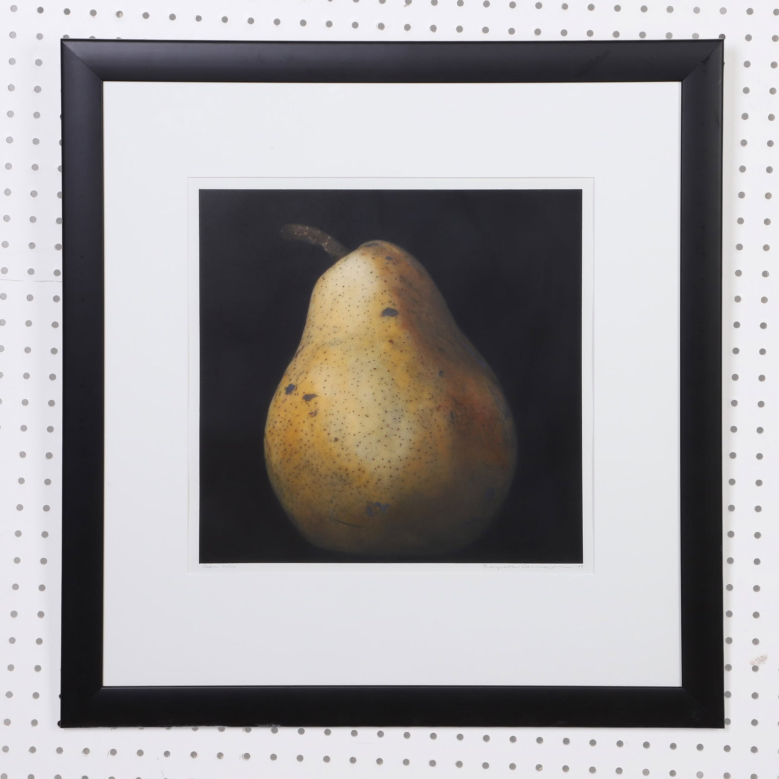 Carnochan, Brigitte Hoy (American b.1941): Brigitte Hoy Carnochan American b.1941 Pear I, 1999 Hand painted silver gelatin print. Of an edition, numbered 2/50. Framed under glass. Pencil signed. Image Height: 14 1/4 in, Image Width: 14 1/2 in,