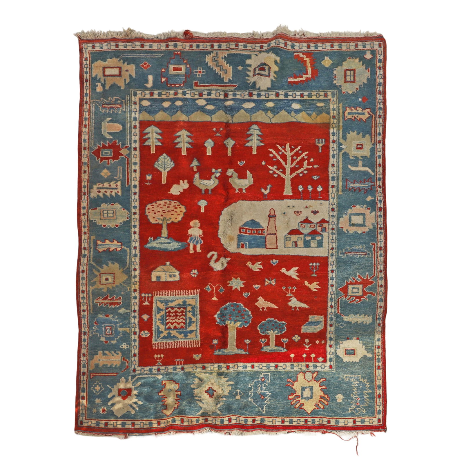 Caucasian Folk Life Village Rug 5'7" x 7'7" (1 of 9)