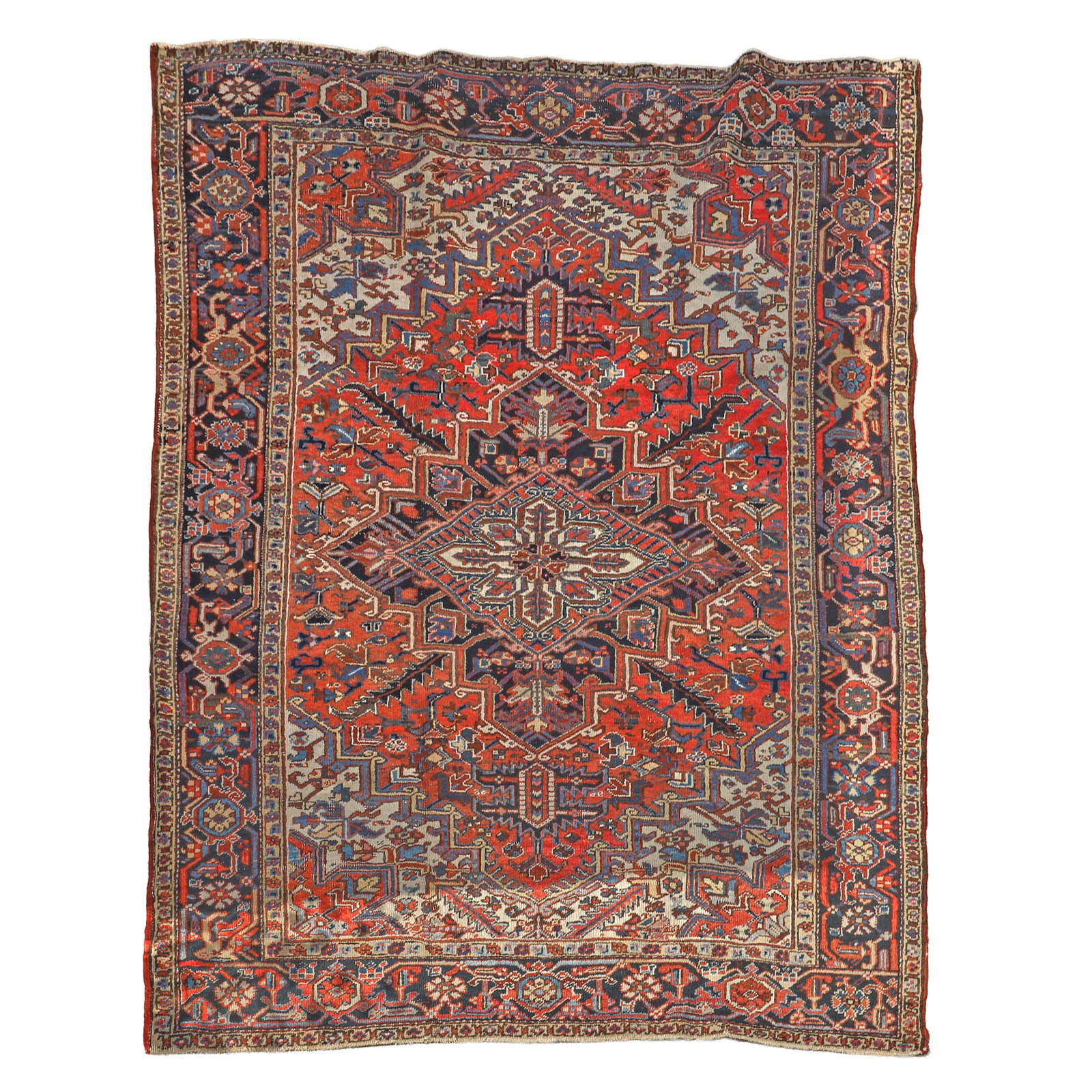 Vintage Heriz Tribal Rug, 6'6" x 8'10" (1 of 10)