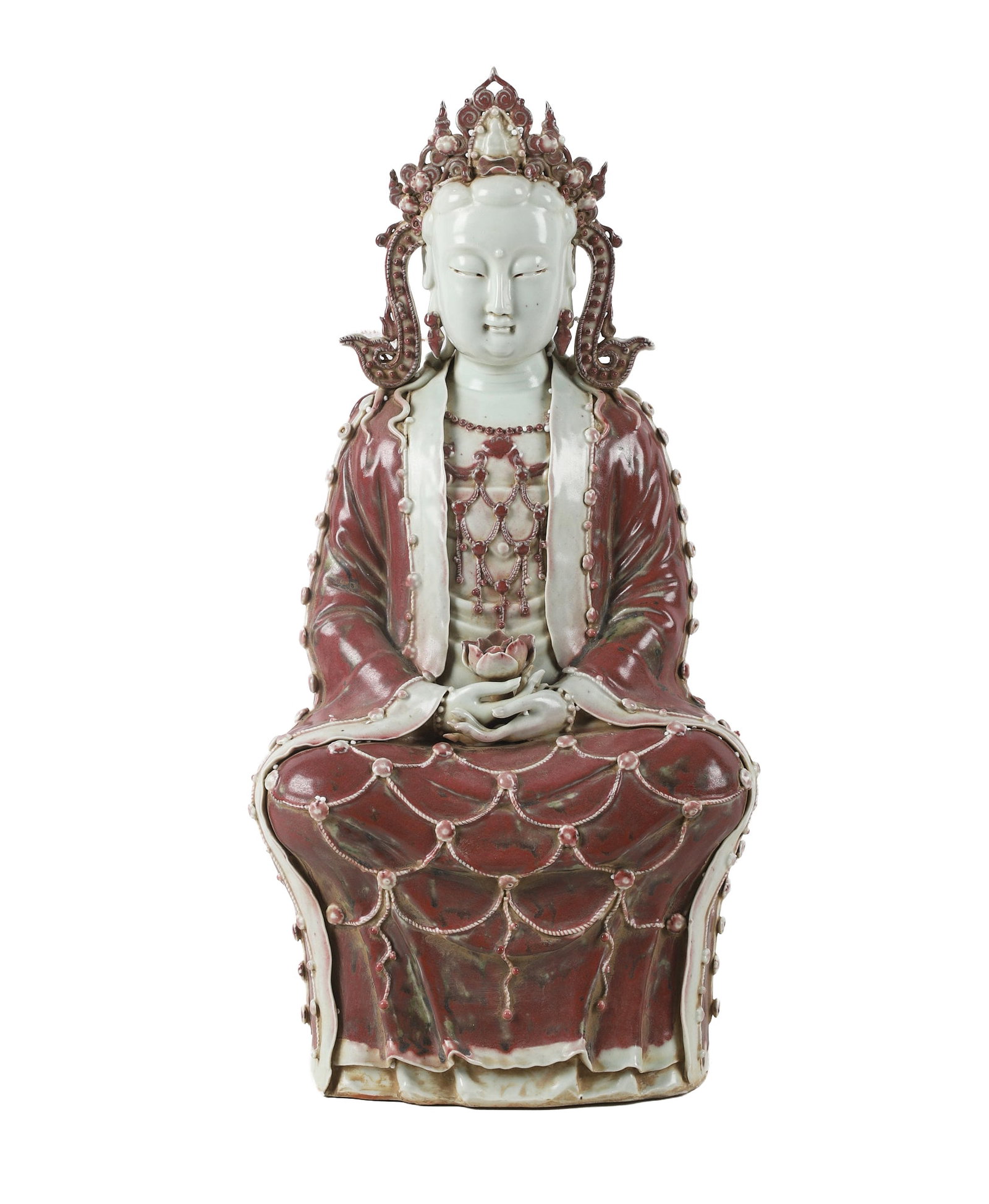 Chinese Red and White Quanyin, Boddhisattva (1 of 9)
