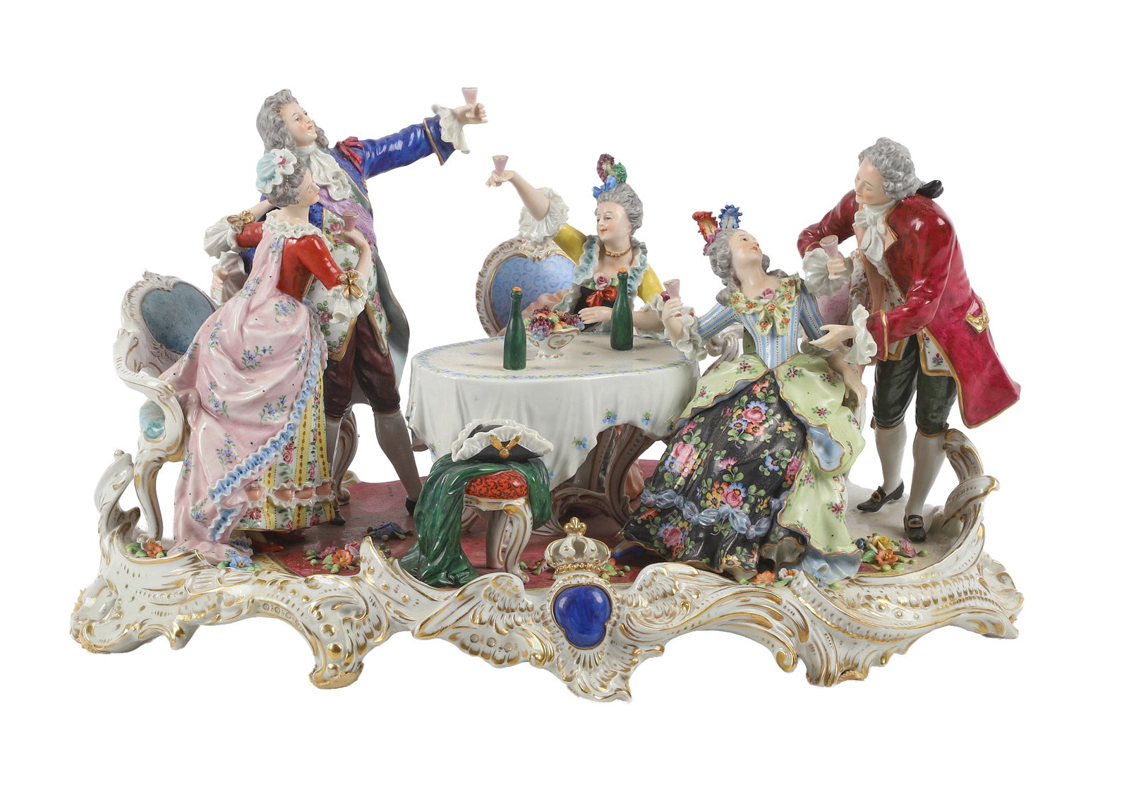 Sitzendorf Porcelain 'Champagne Party' Figural Group (1 of 20)