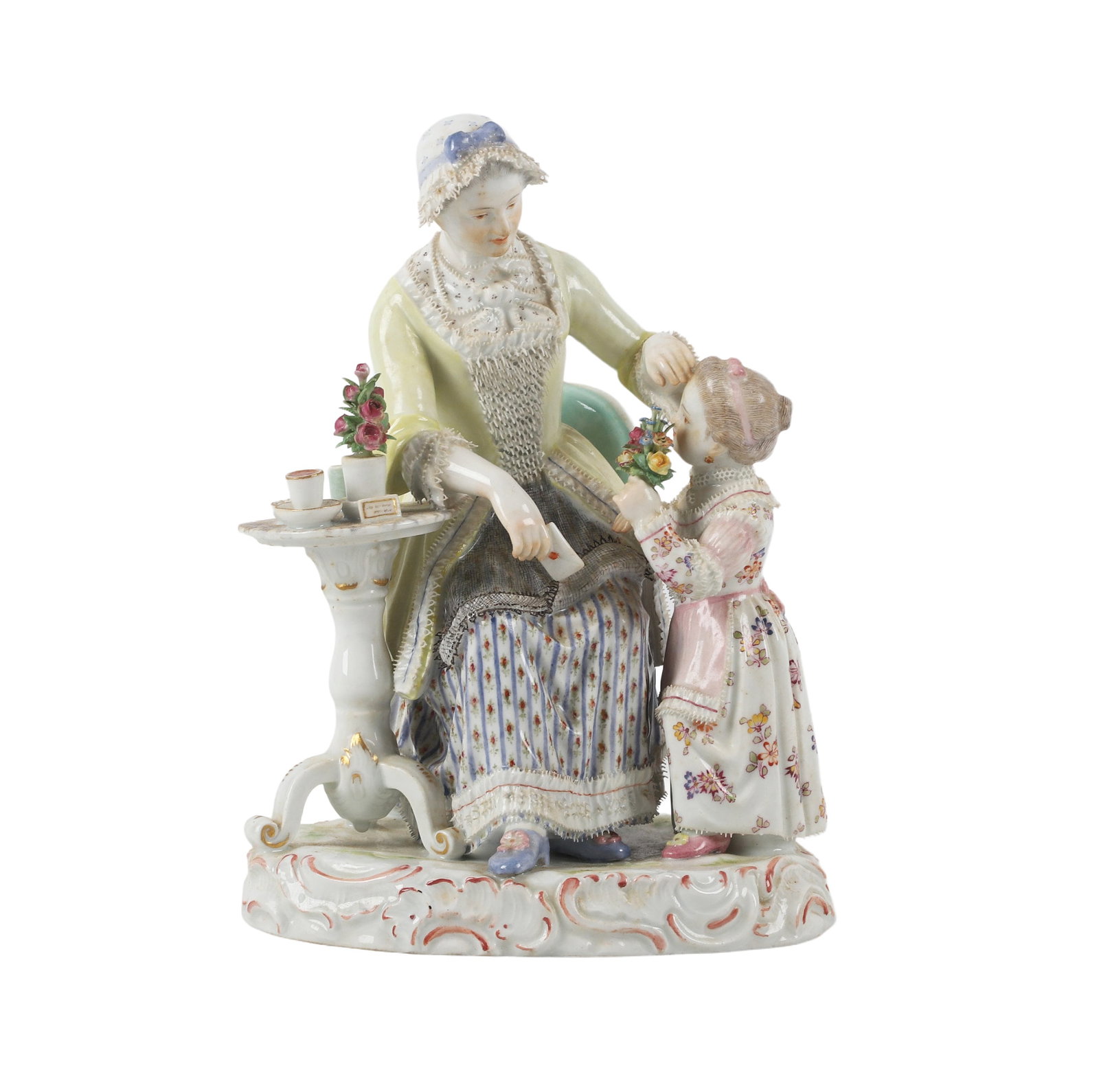 Antique Meissen 'Grandmother's Birthday' Porcelain Figurine (1 of 9)