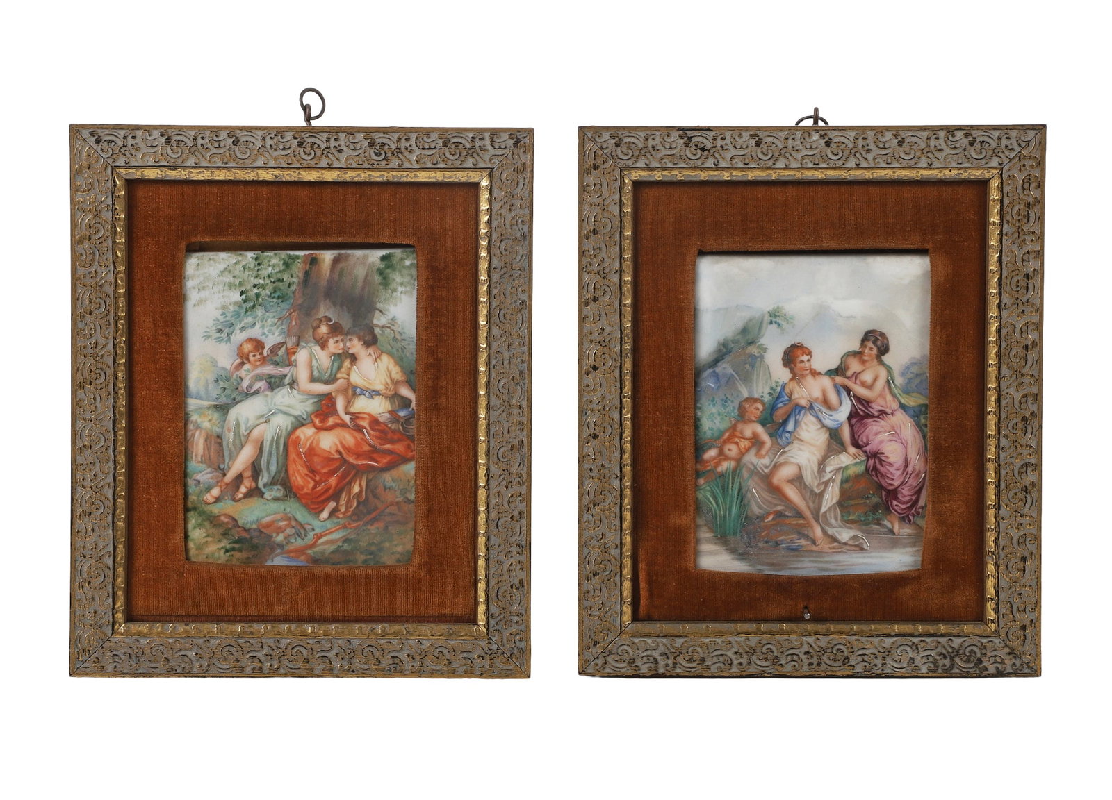 (2) Limoges Hand Painted Porcelain Plaques (1 of 9)