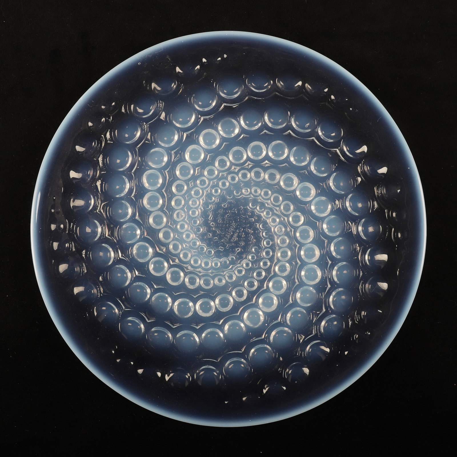 Rene Lalique, France 1860-1945, 'Volutes' Pattern Opalescent Plate, Glass (1 of 11)