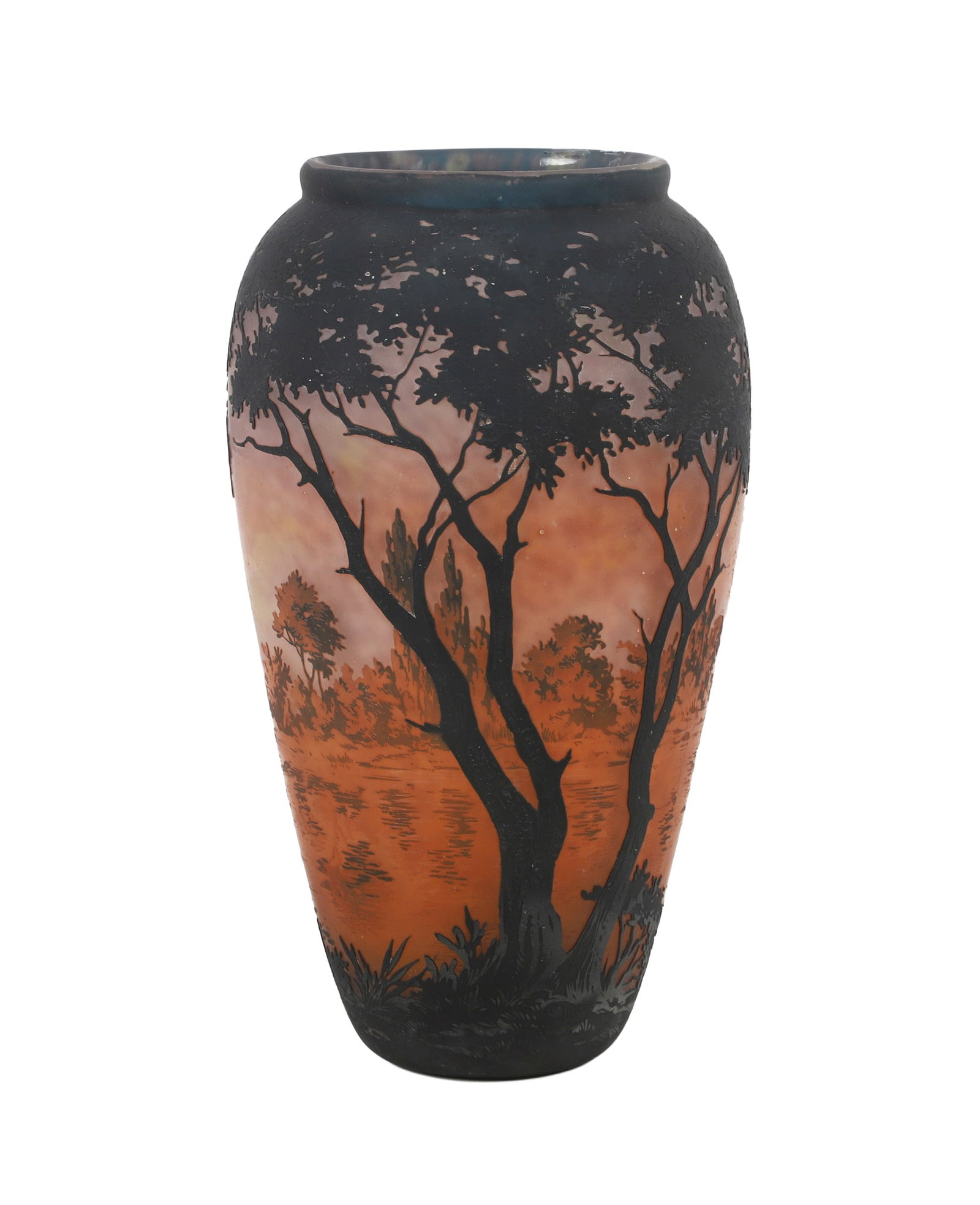Nancy Daum Cameo Art Glass Urn Vase (1 of 16)