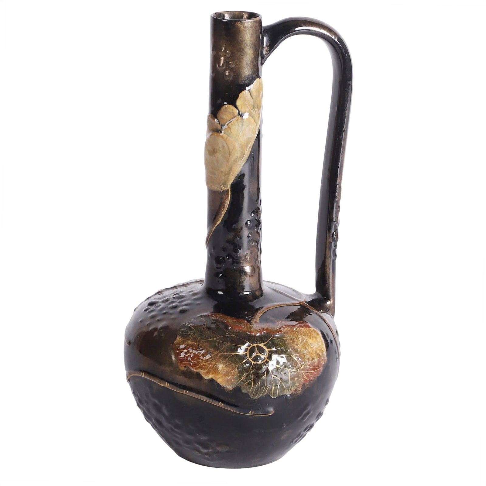 Emile Galle, French 1846-1904, Art Nouveau Ewer, Earthenware (1 of 20)