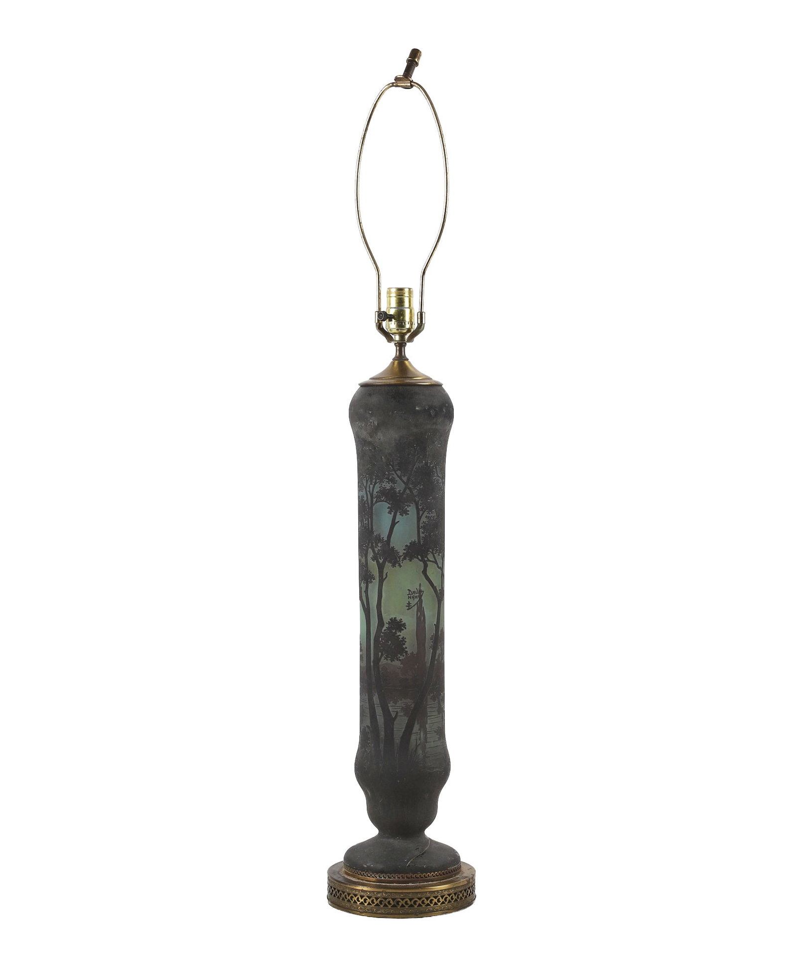 Art Nouveau Nancy Daum Cameo Art Glass Lamp (1 of 17)