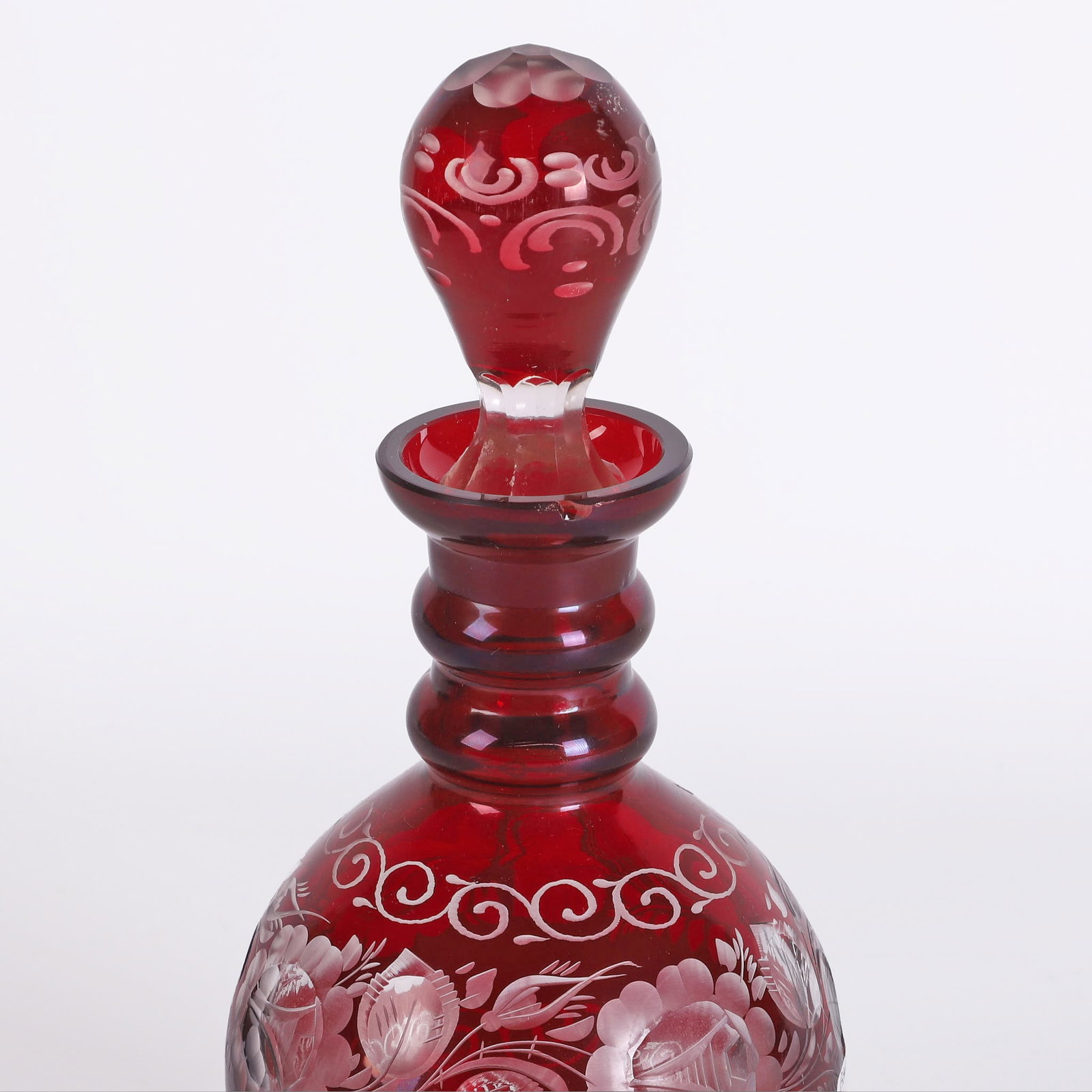 (4) Antique Ruby/Cranberry Glass Selection - 10
