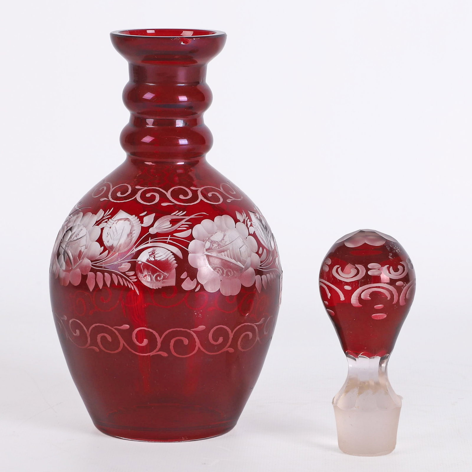 (4) Antique Ruby/Cranberry Glass Selection - 11