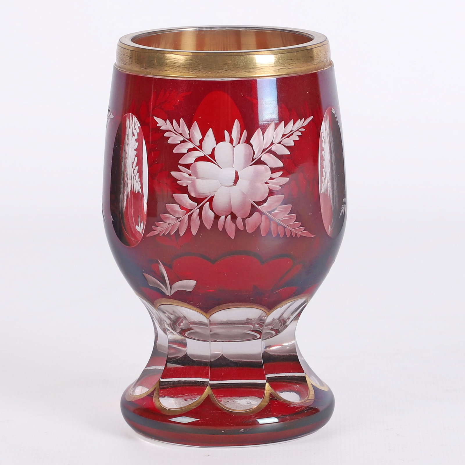 (4) Antique Ruby/Cranberry Glass Selection - 16